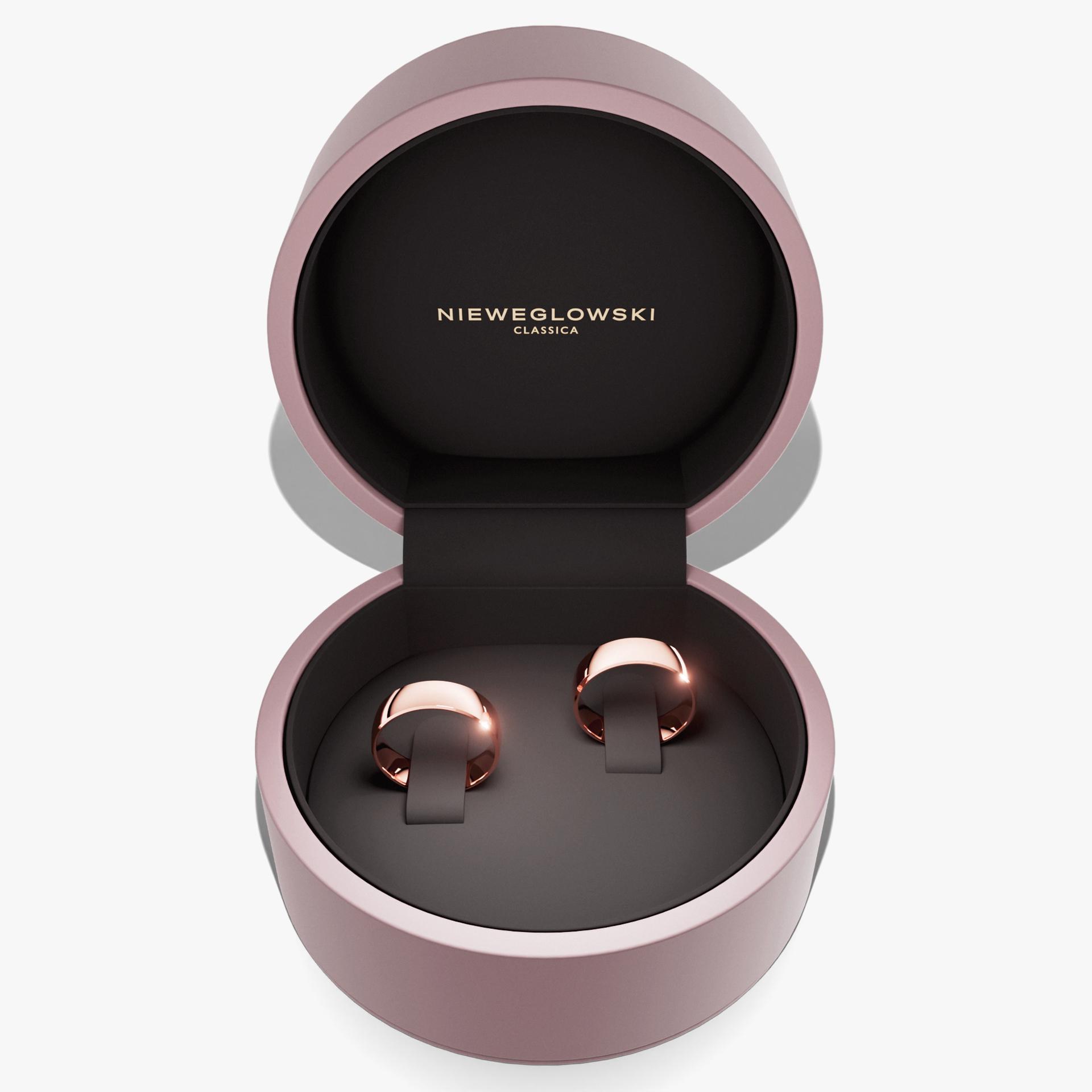 Obraczki slubne komfort 5 5 mm z rozowego zlota 06