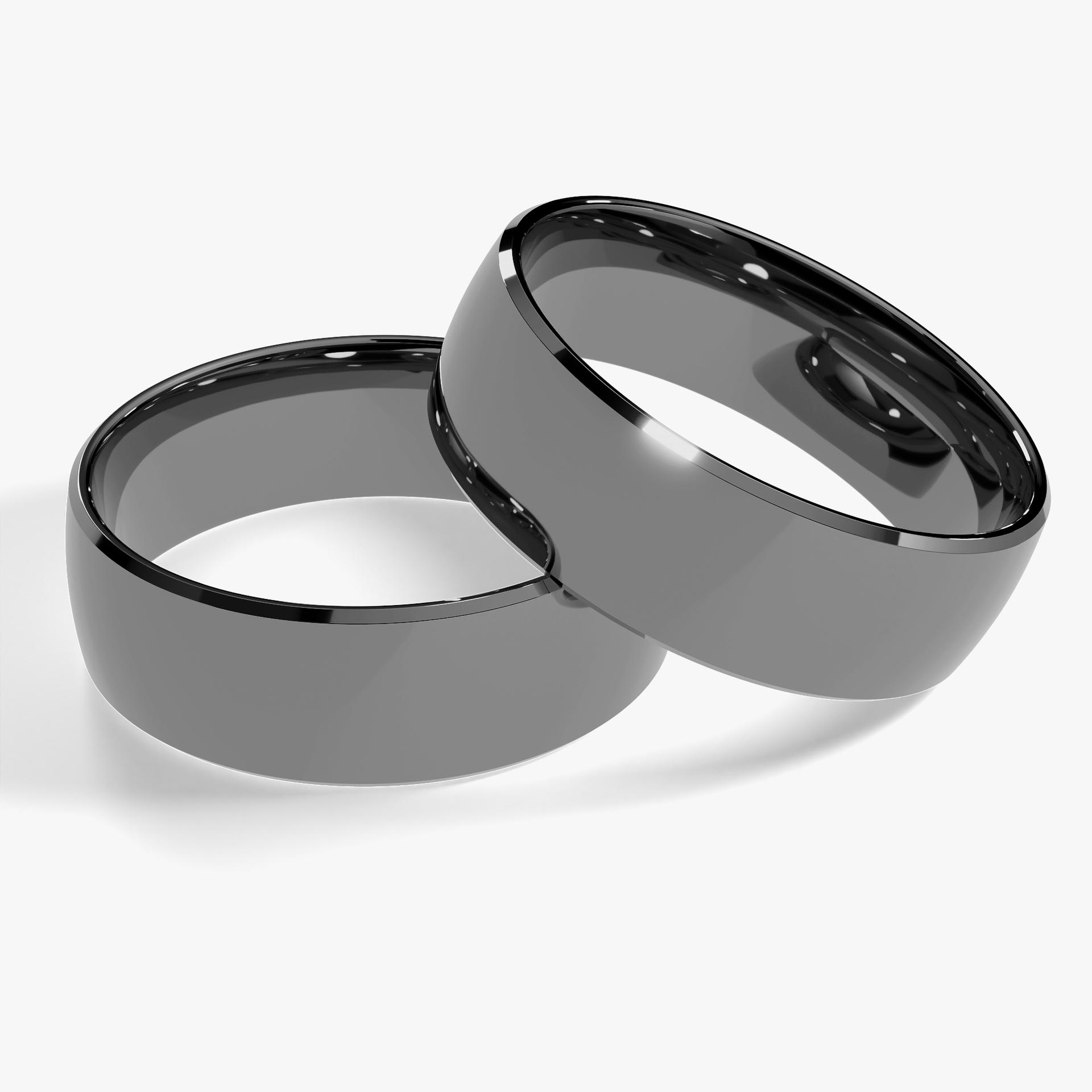 Obrączki ślubne Komfort z czarnego złota 6mm
