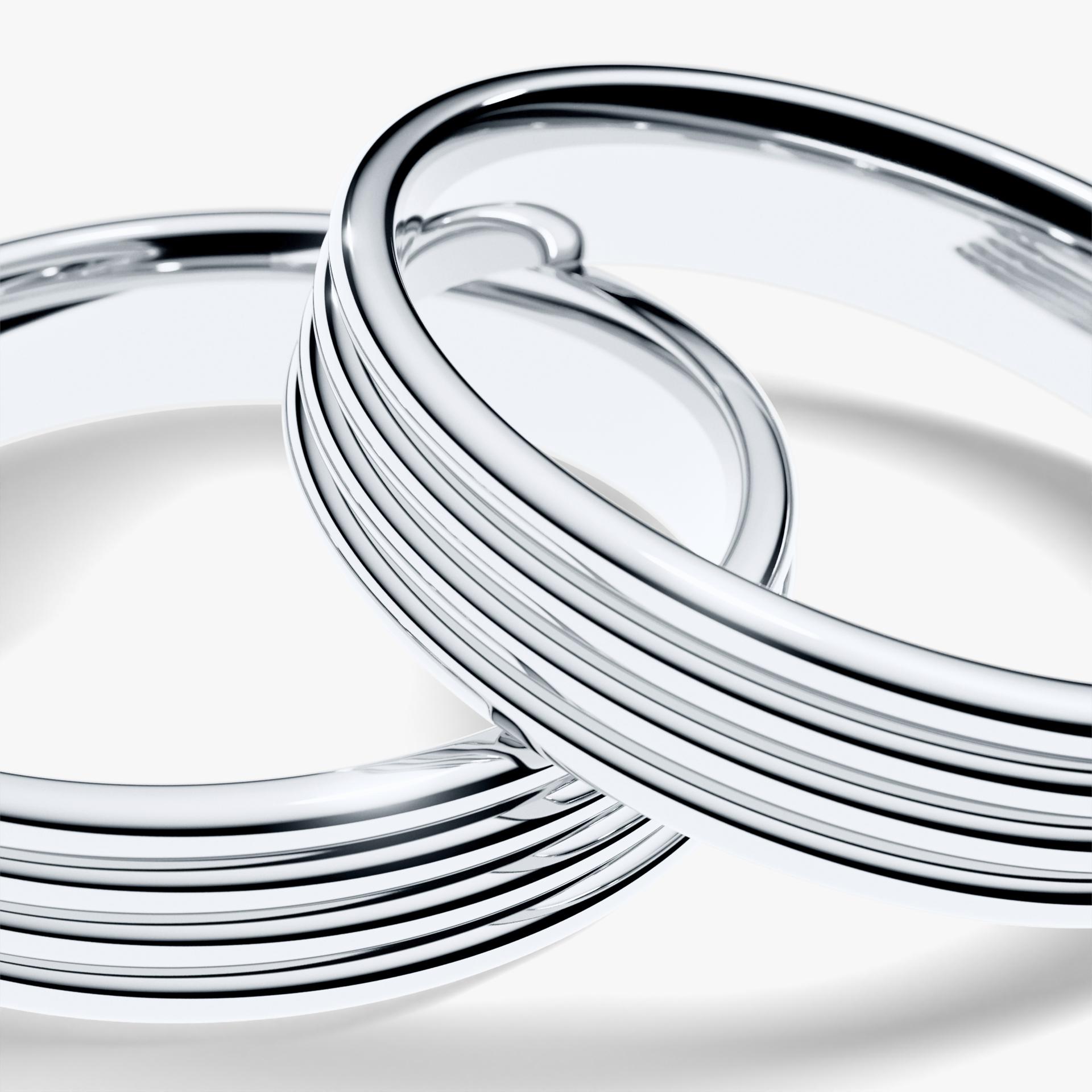 Obraczki slubne modern four 4 mm z bialego zlota 02