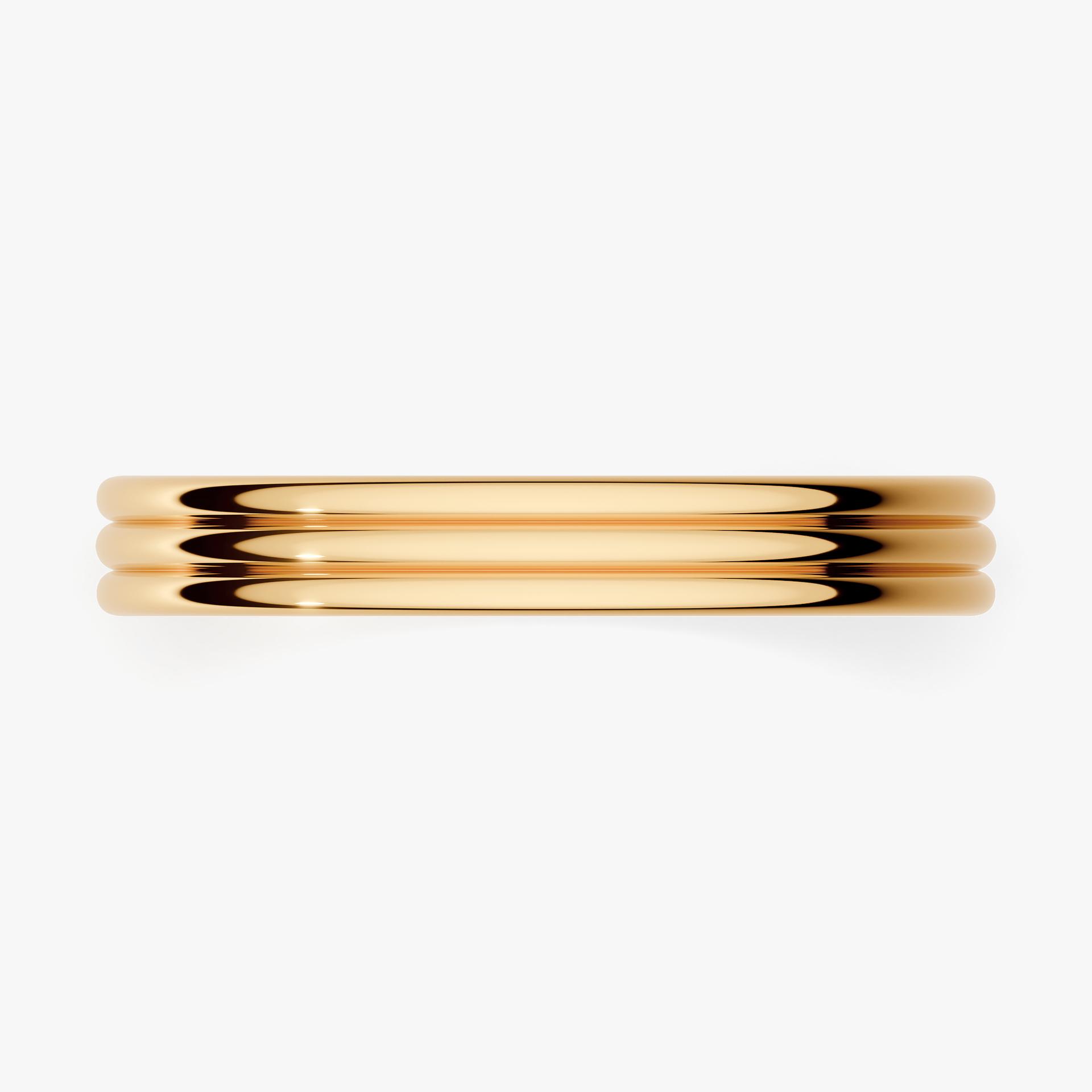 Obraczki slubne modern three 3 mm z zoltego zlota 04