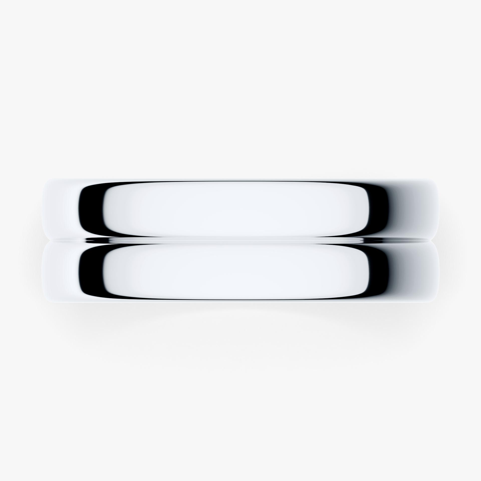 Obraczki slubne modern two 6 mm z bialego zlota 04