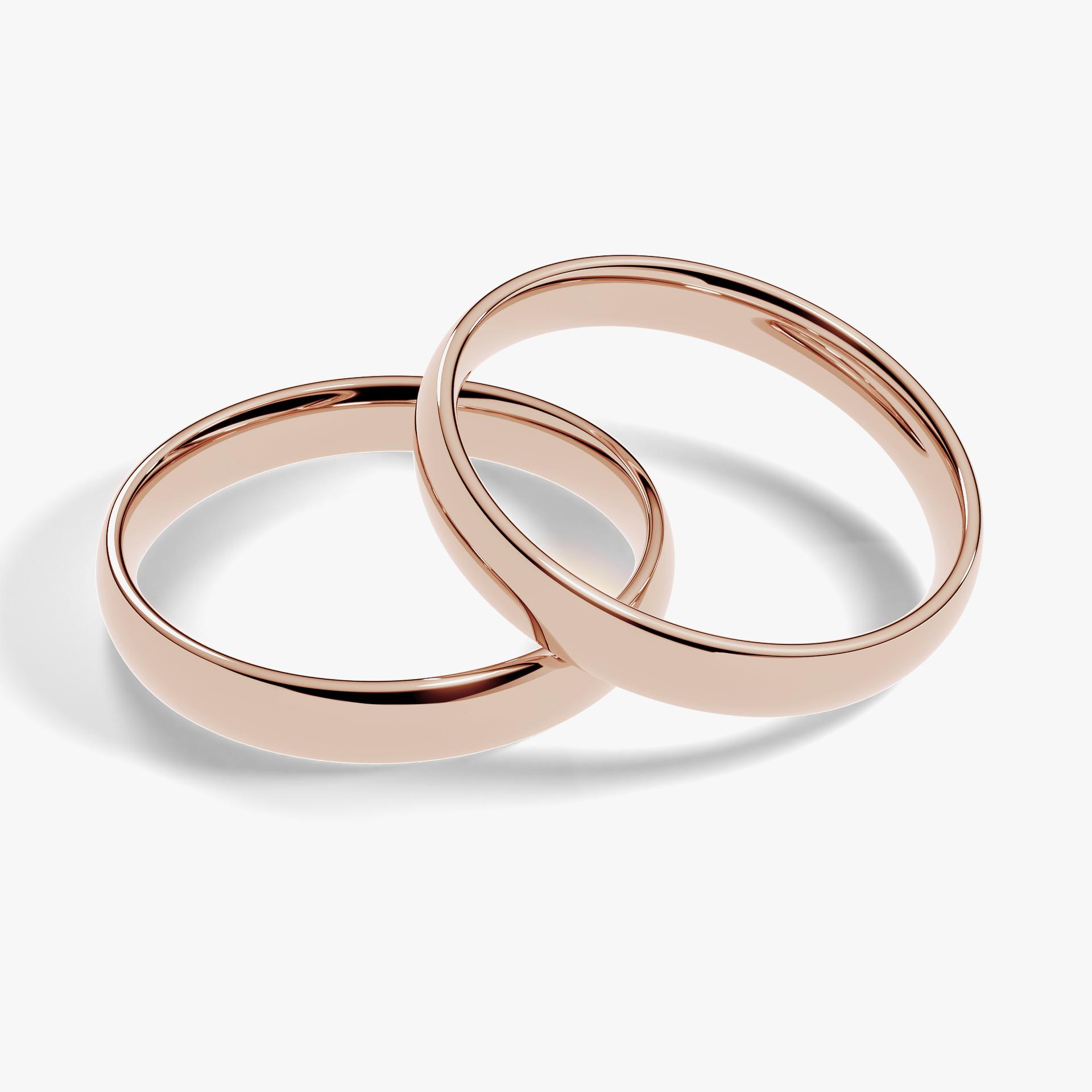 Obraczki slubne polokragla regular 3 mm z rozowego zlota 01