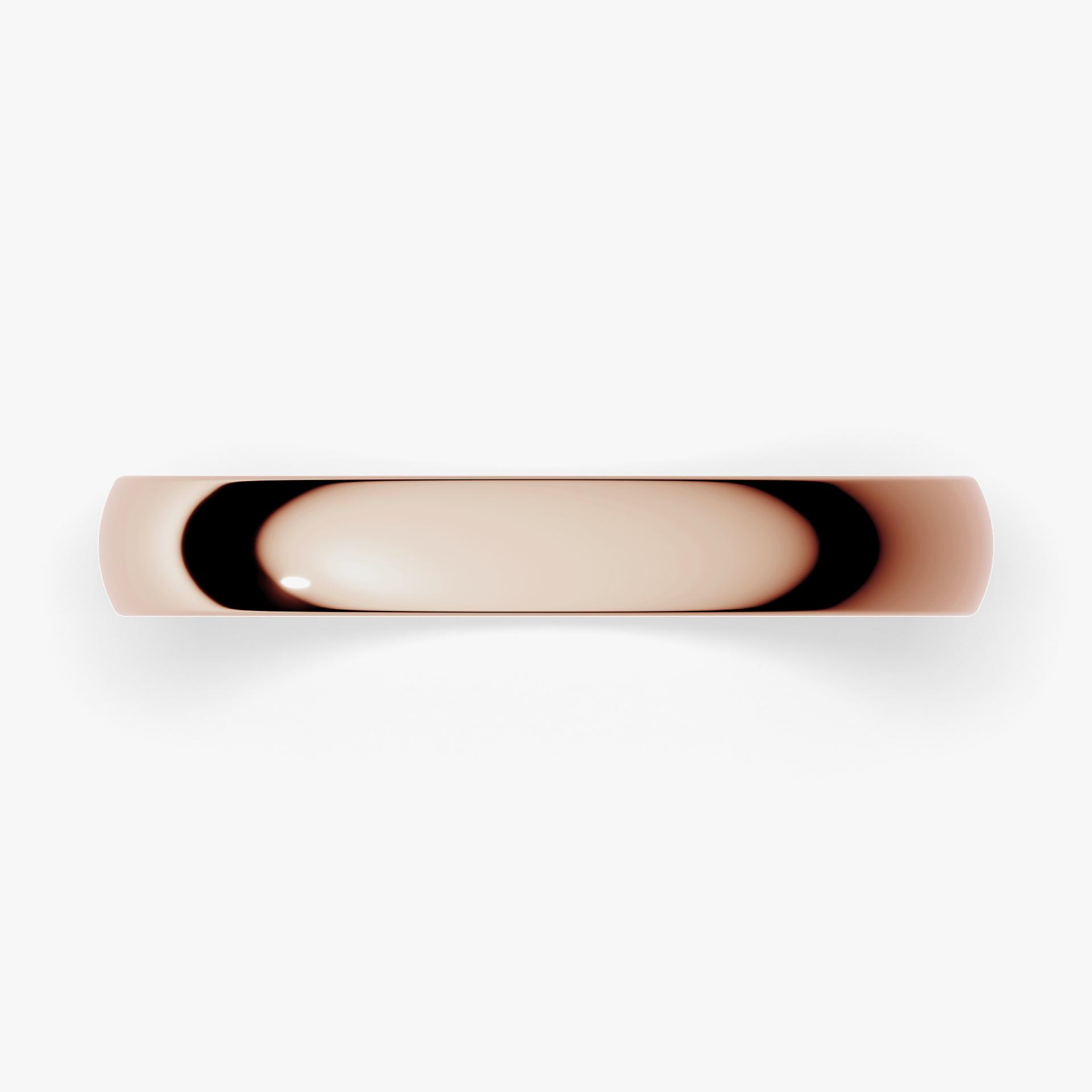 Obraczki slubne polokragla regular 3 mm z rozowego zlota 04