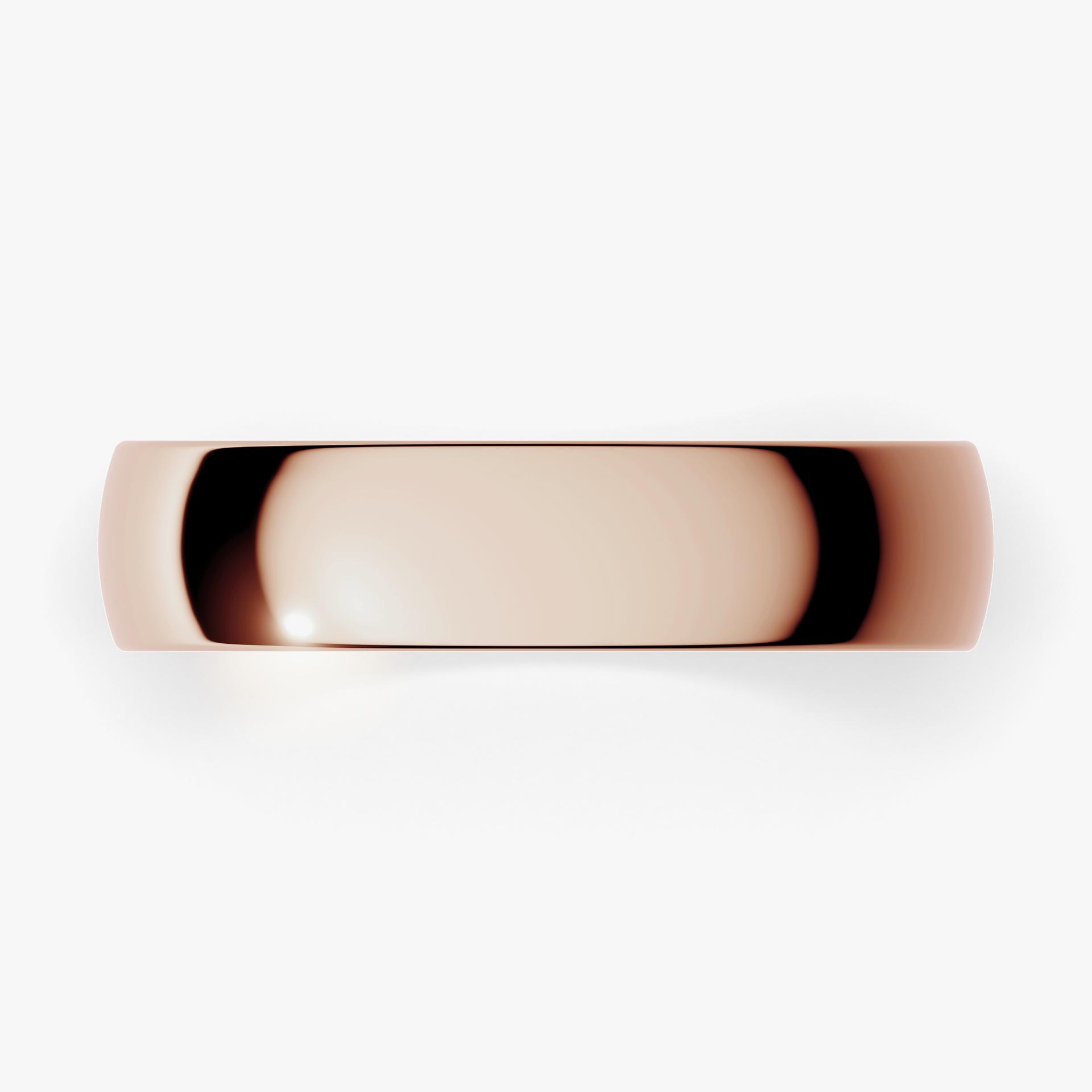 Obraczki slubne polokragla regular 4 5 mm z rozowego zlota 04