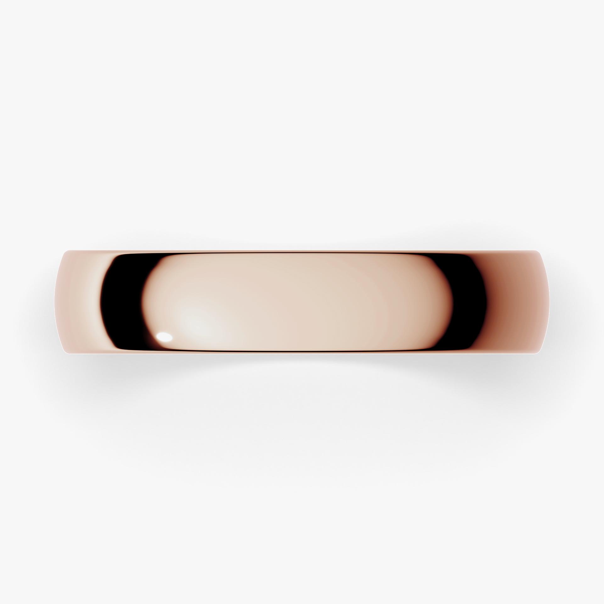 Obraczki slubne polokragla regular 4 mm z rozowego zlota 04