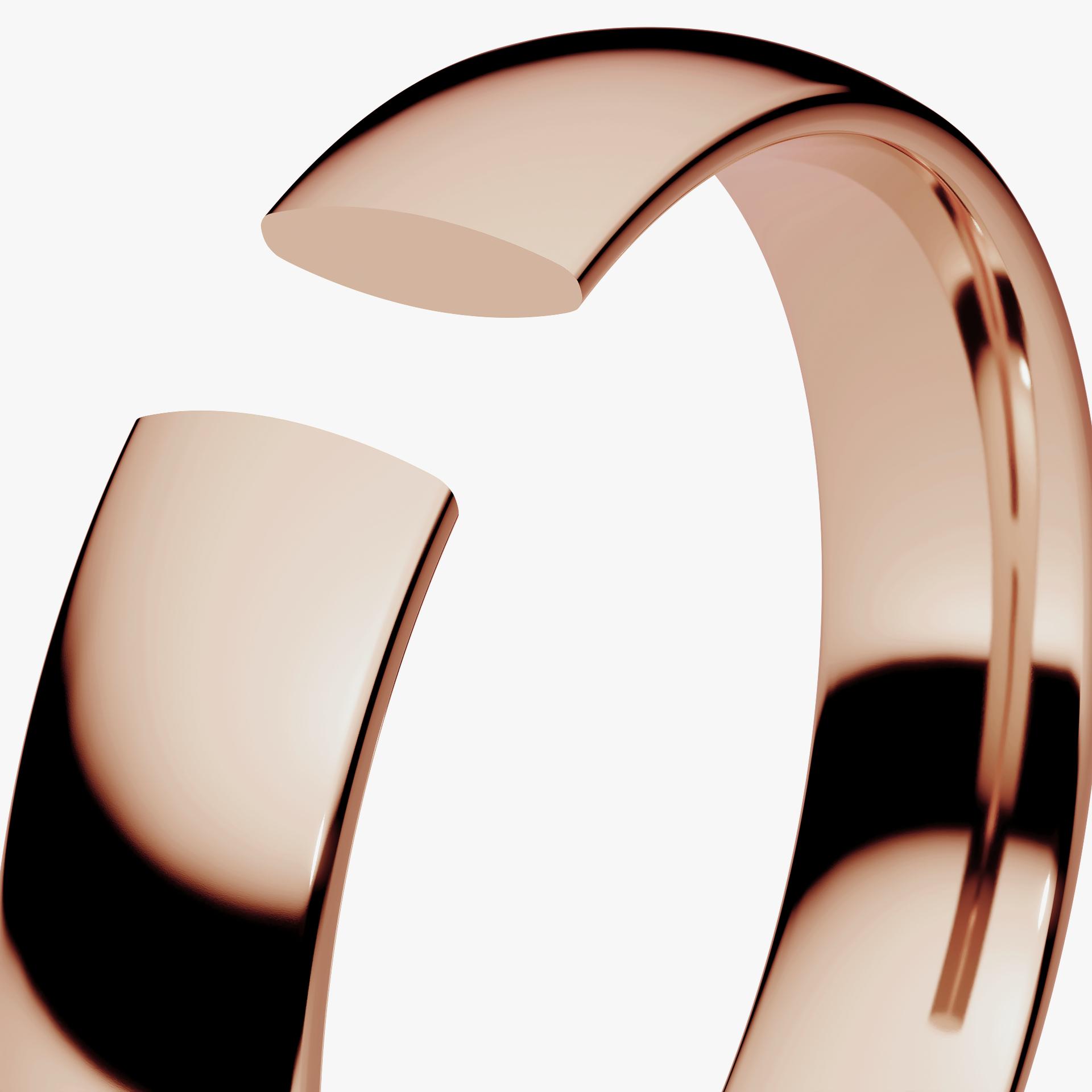Obraczki slubne polokragla regular 4 mm z rozowego zlota 05