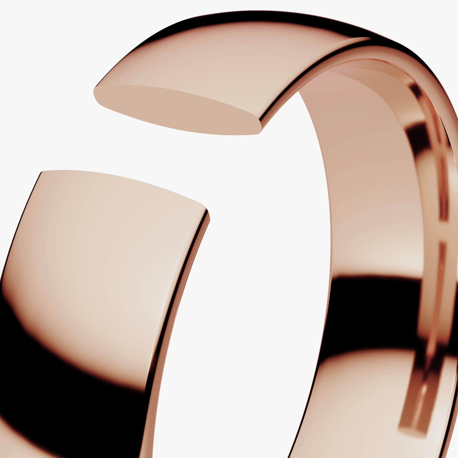Obraczki slubne polokragla regular 5 mm z rozowego zlota 05