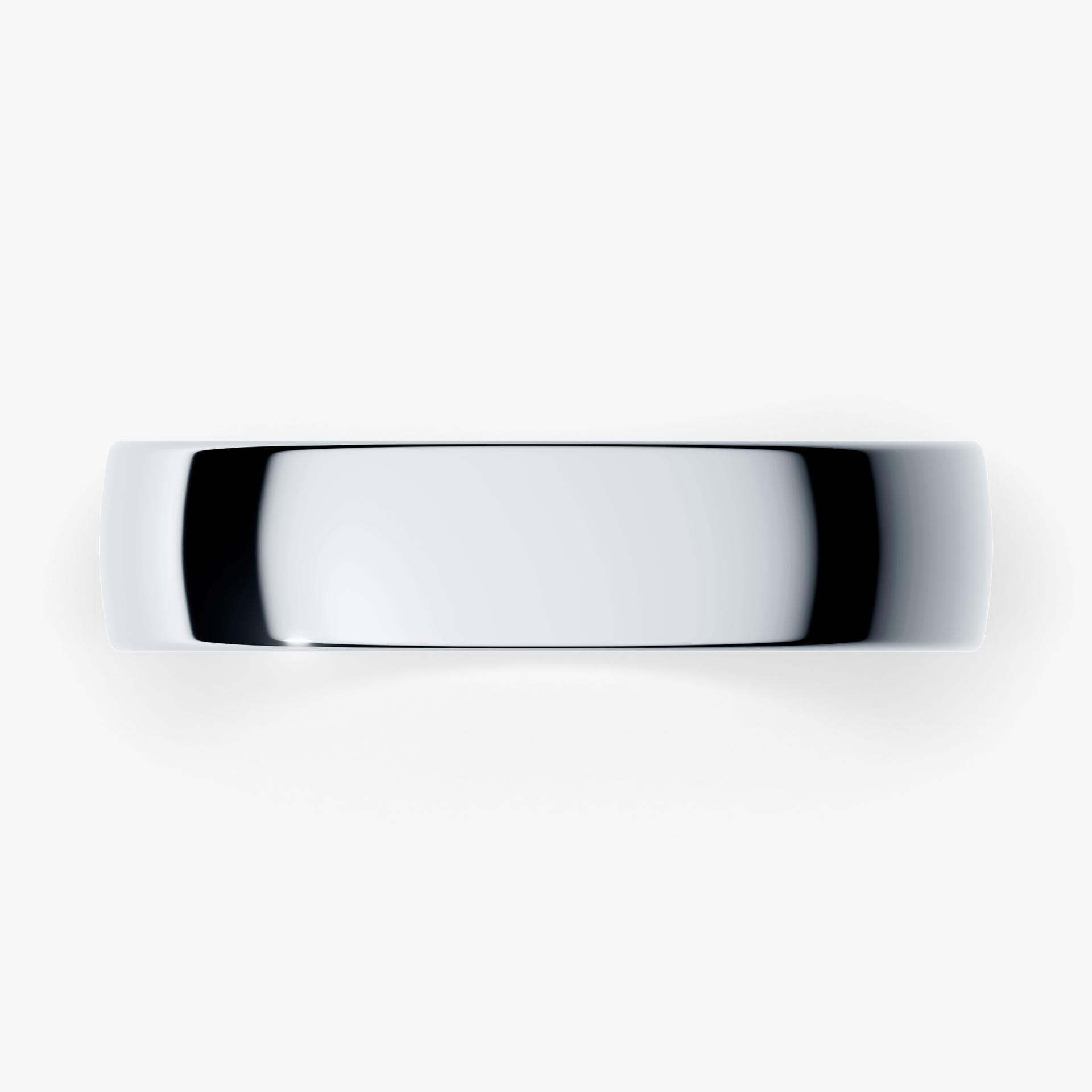 Obraczki slubne polokrogla fit 4 5 mm z bialego zlota 04