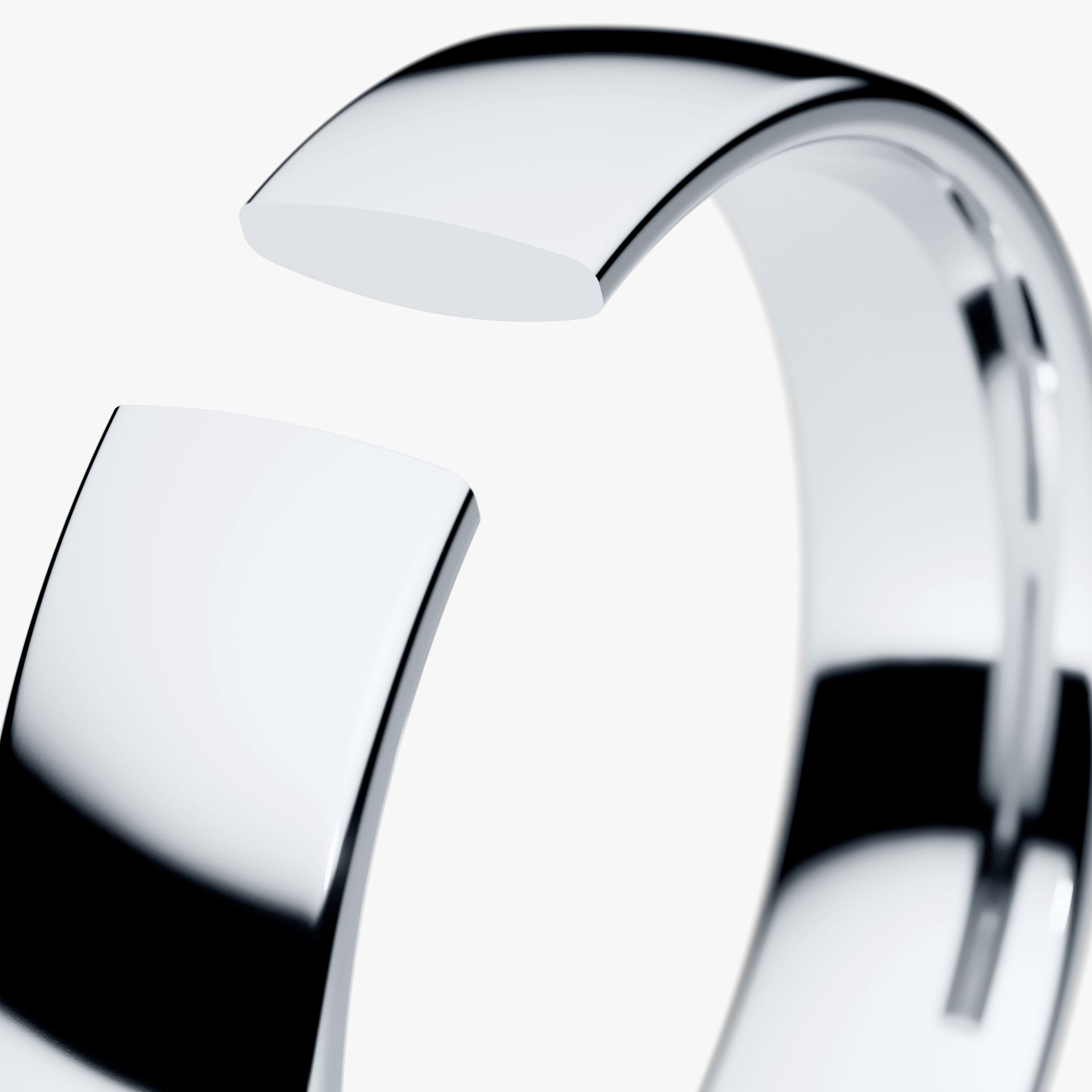 Obraczki slubne polokrogla fit 4 5 mm z bialego zlota 05