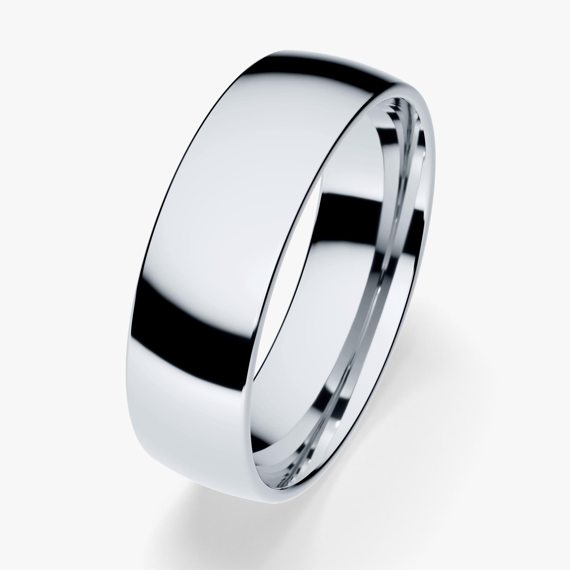 Obraczki slubne polokrogla fit 5 5 mm z bialego zlota 03