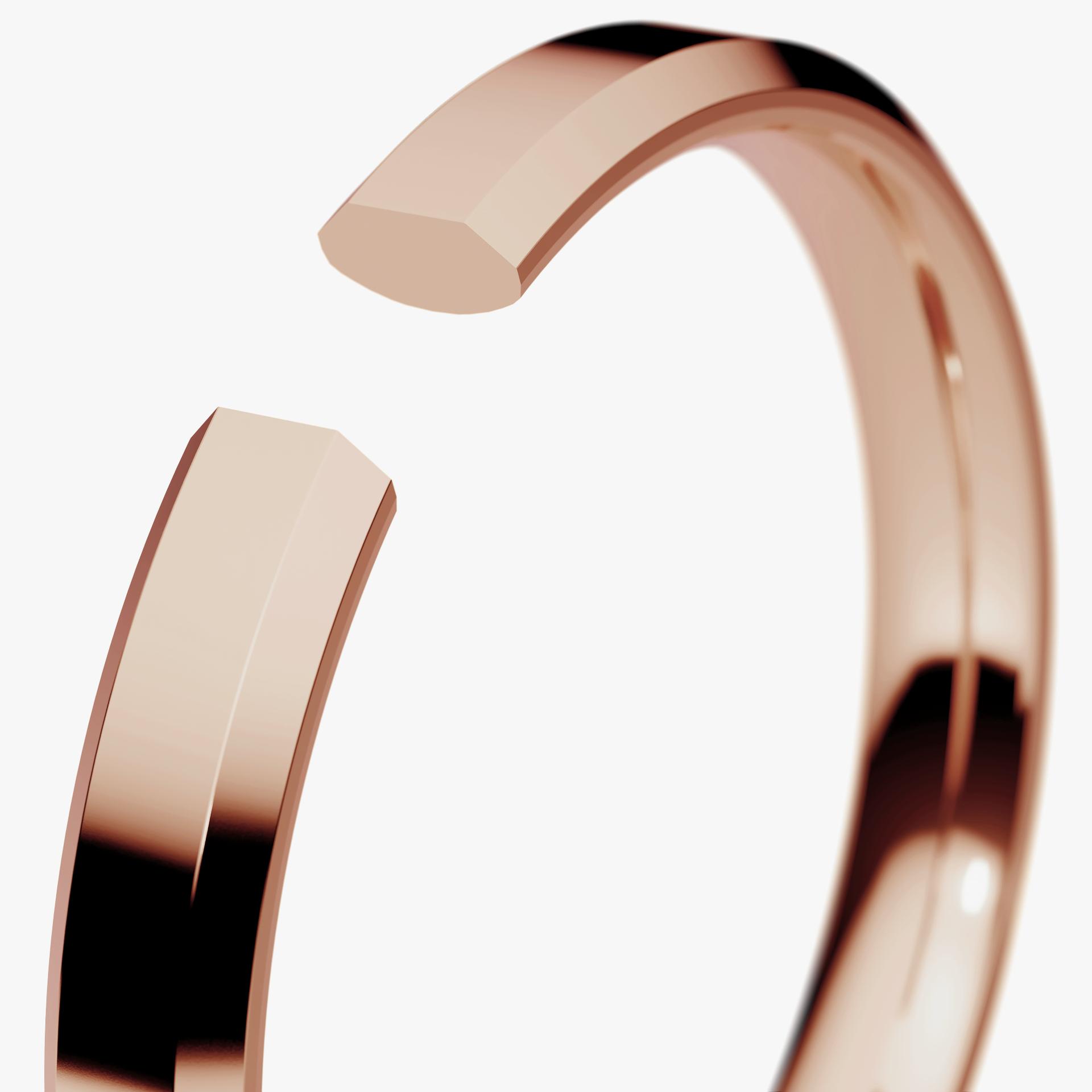 Obraczki slubne fazowana 2 5 mm z rozowego zlota 05