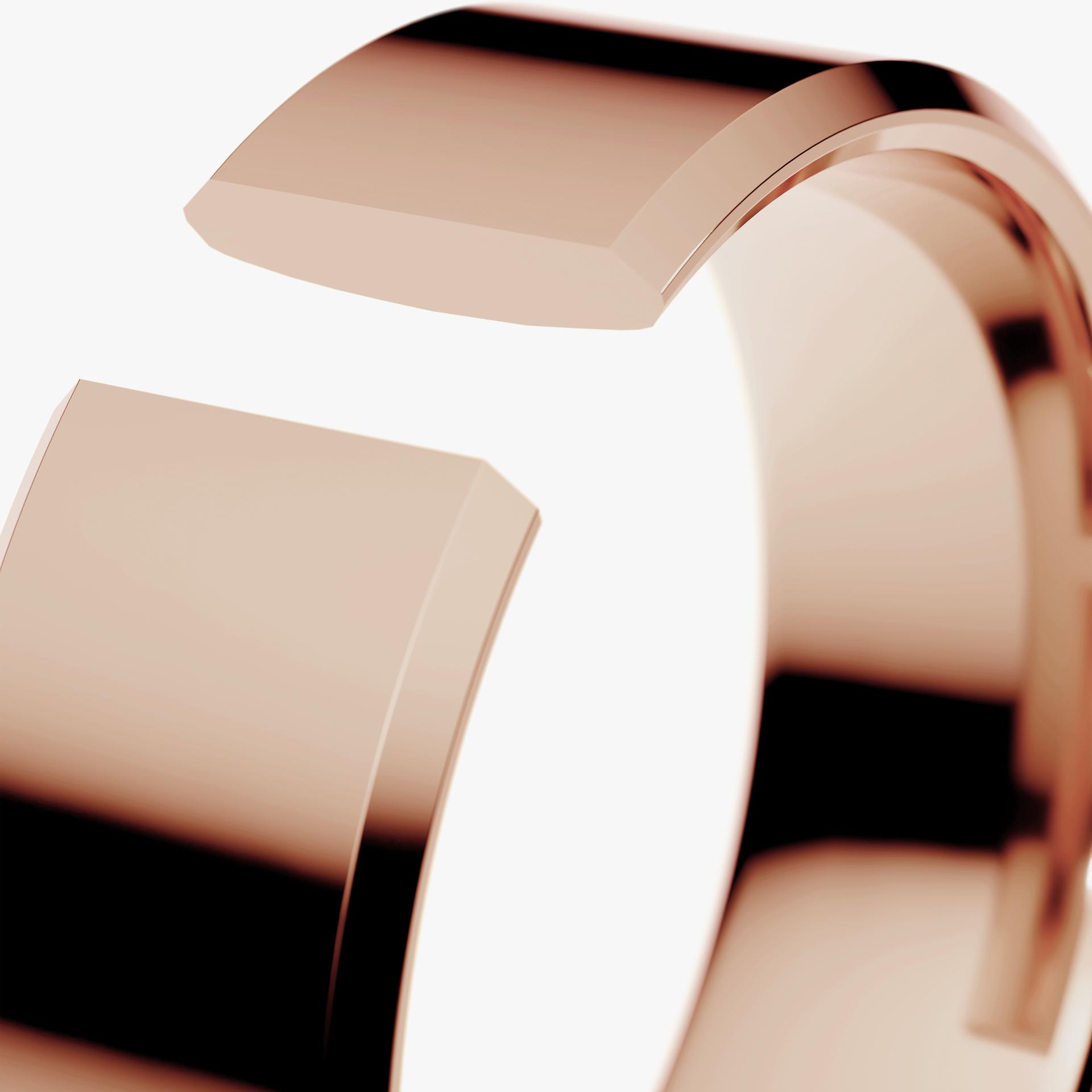 Obraczki slubne fazowana 6 mm z rozowego zlota 05