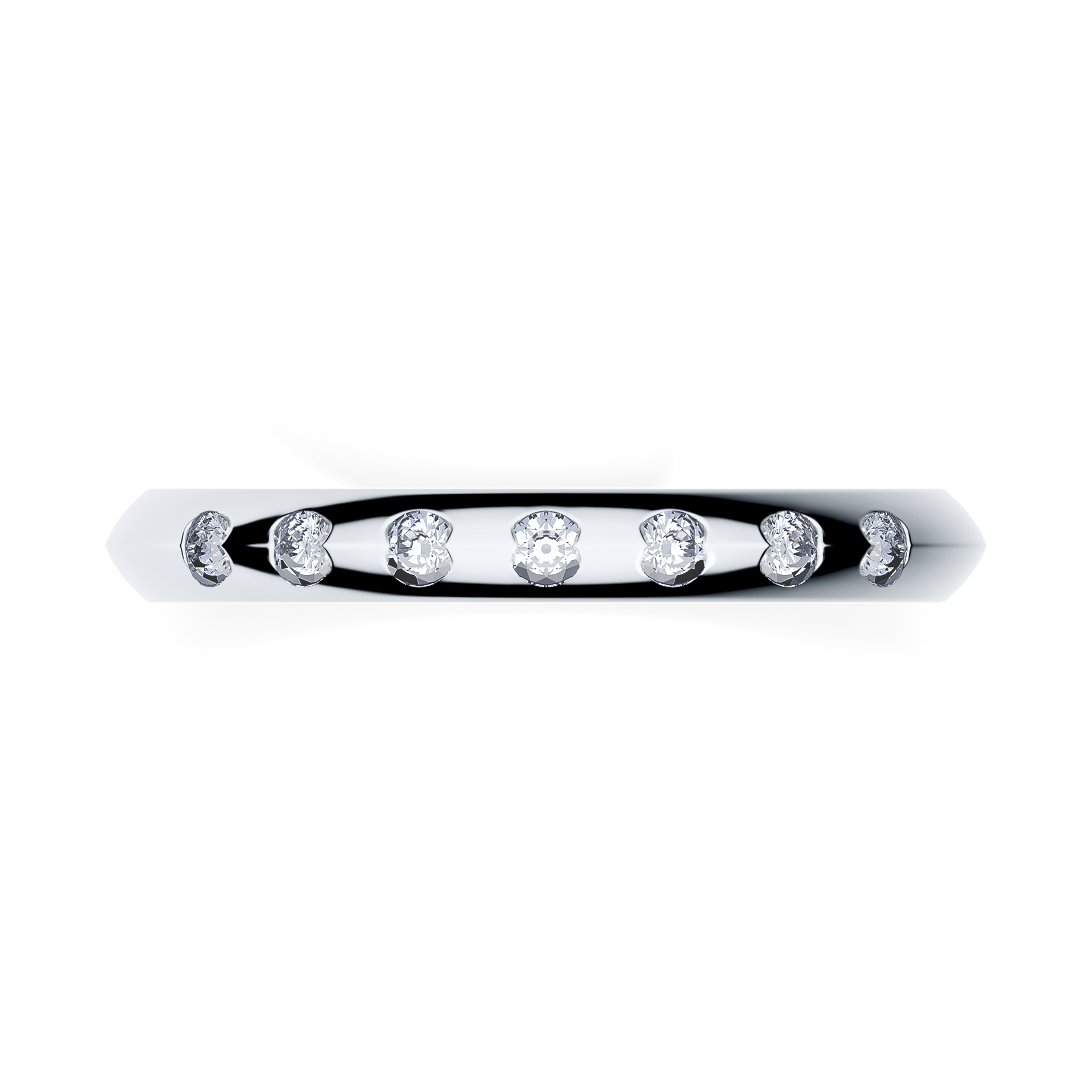 Dostawka Baby z białego złota z diamentem naturalnym 0,16ct