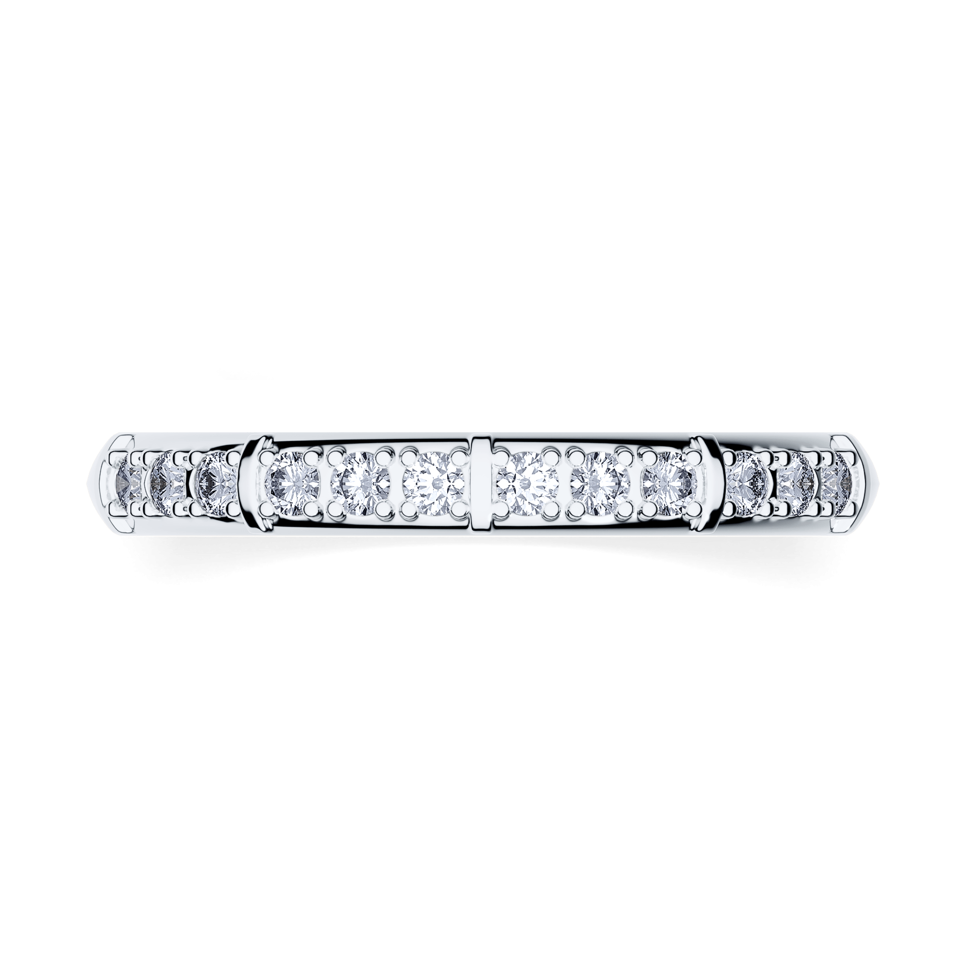 Dostawka Beauty z białego złota z diamentem laboratoryjnym 0,18ct