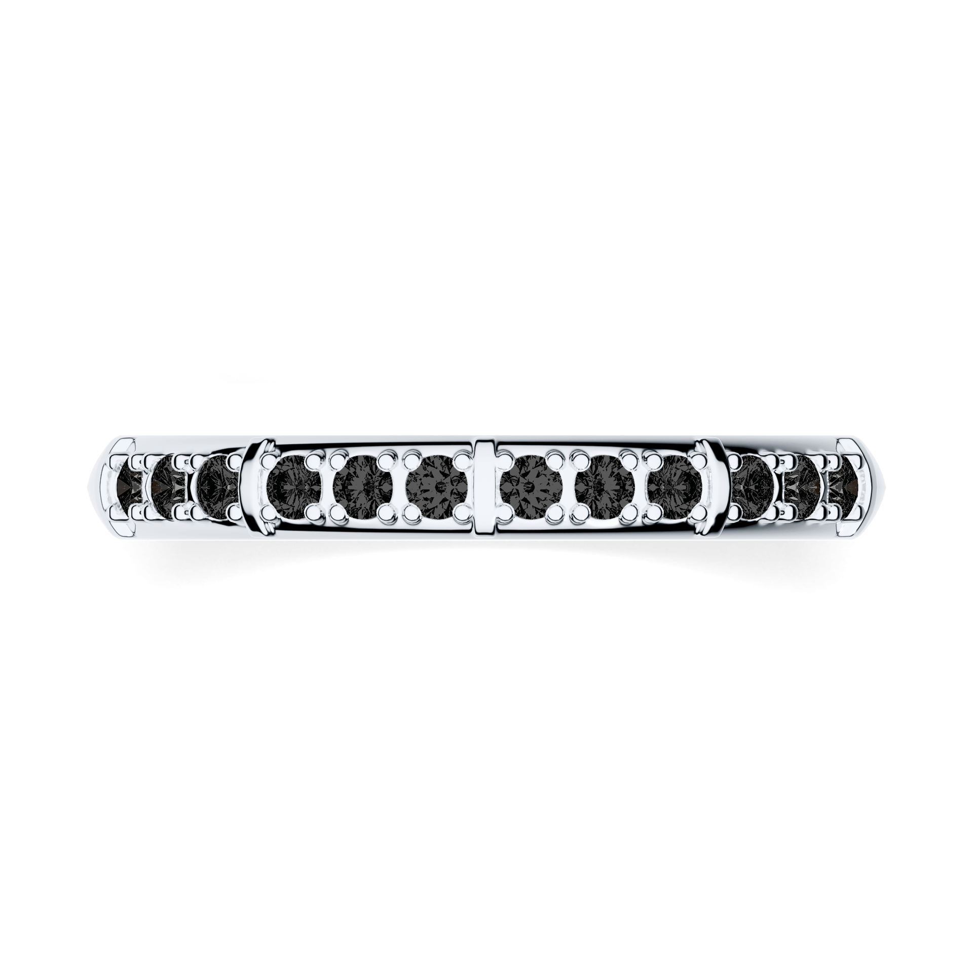 Dostawka Beauty z białego złota z czarnym diamentem 0,18ct