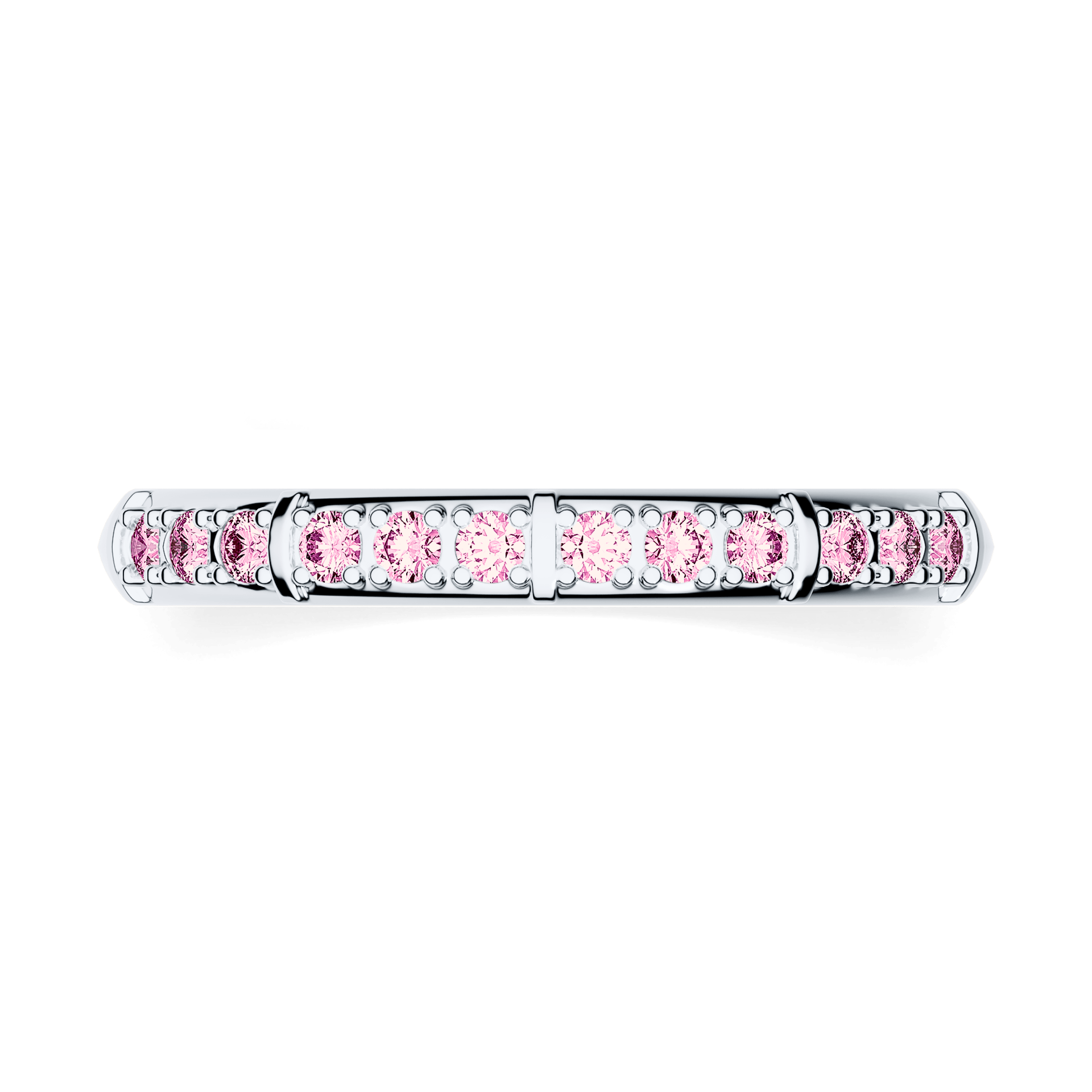 Dostawka Beauty z białego złota z różowym diamentem 0,18ct