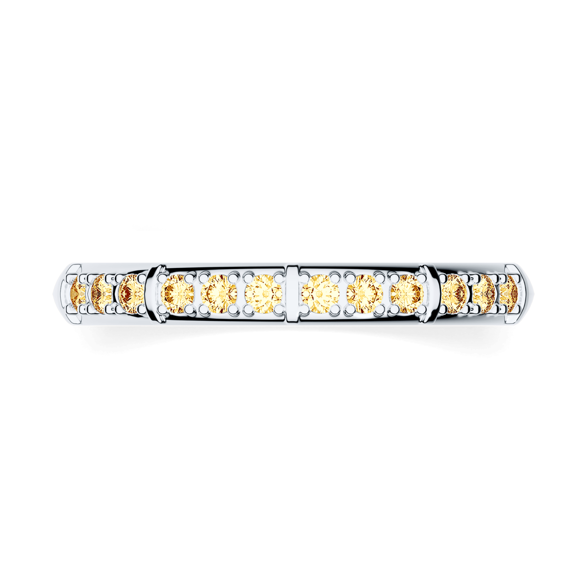 Dostawka Beauty z białego złota z żółtym diamentem 0,18ct