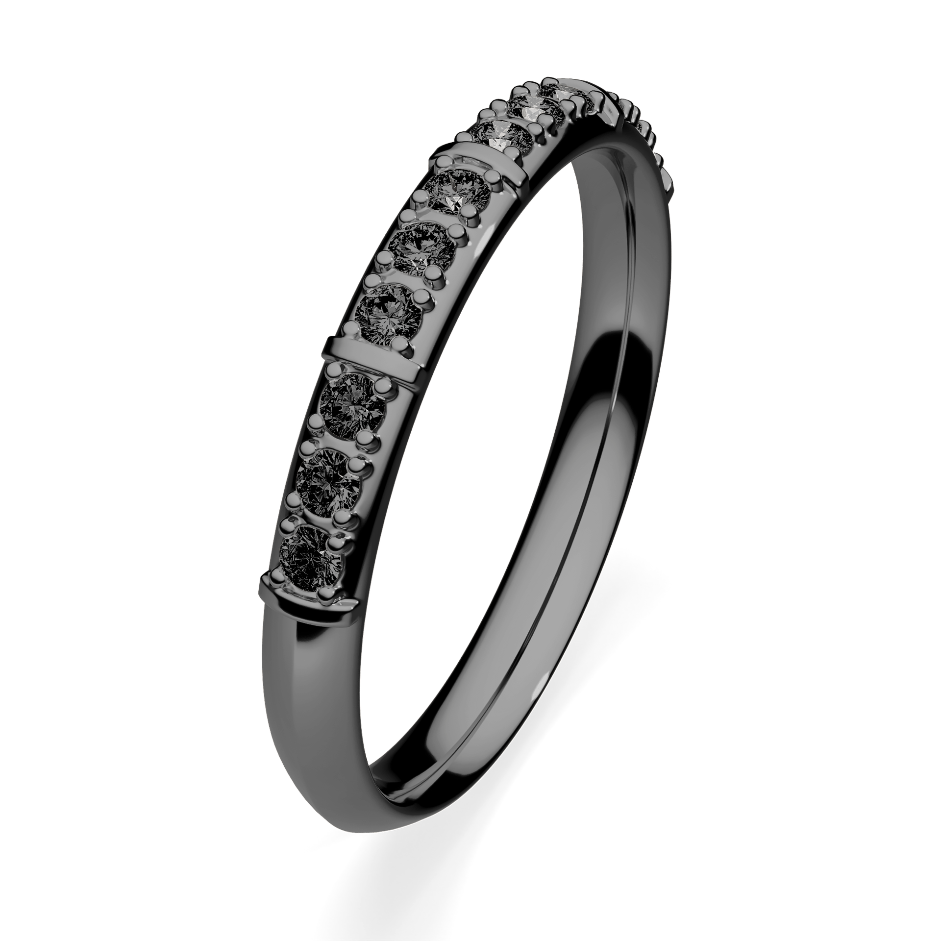 Dostawka Beauty z czarnego złota z czarnym diamentem 0,18ct