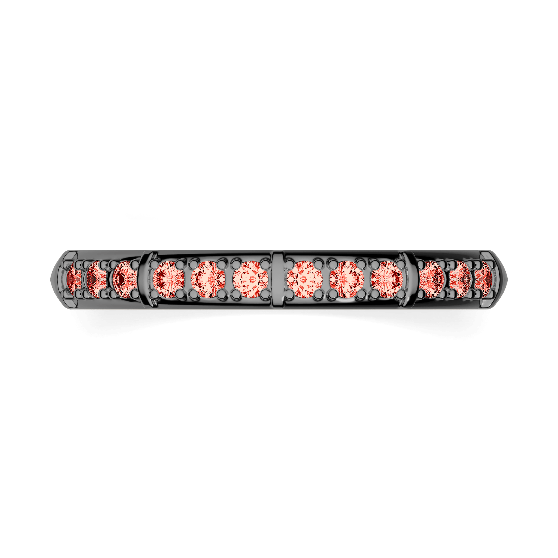 Dostawka Beauty z czarnego złota z czerwonym diamentem 0,18ct
