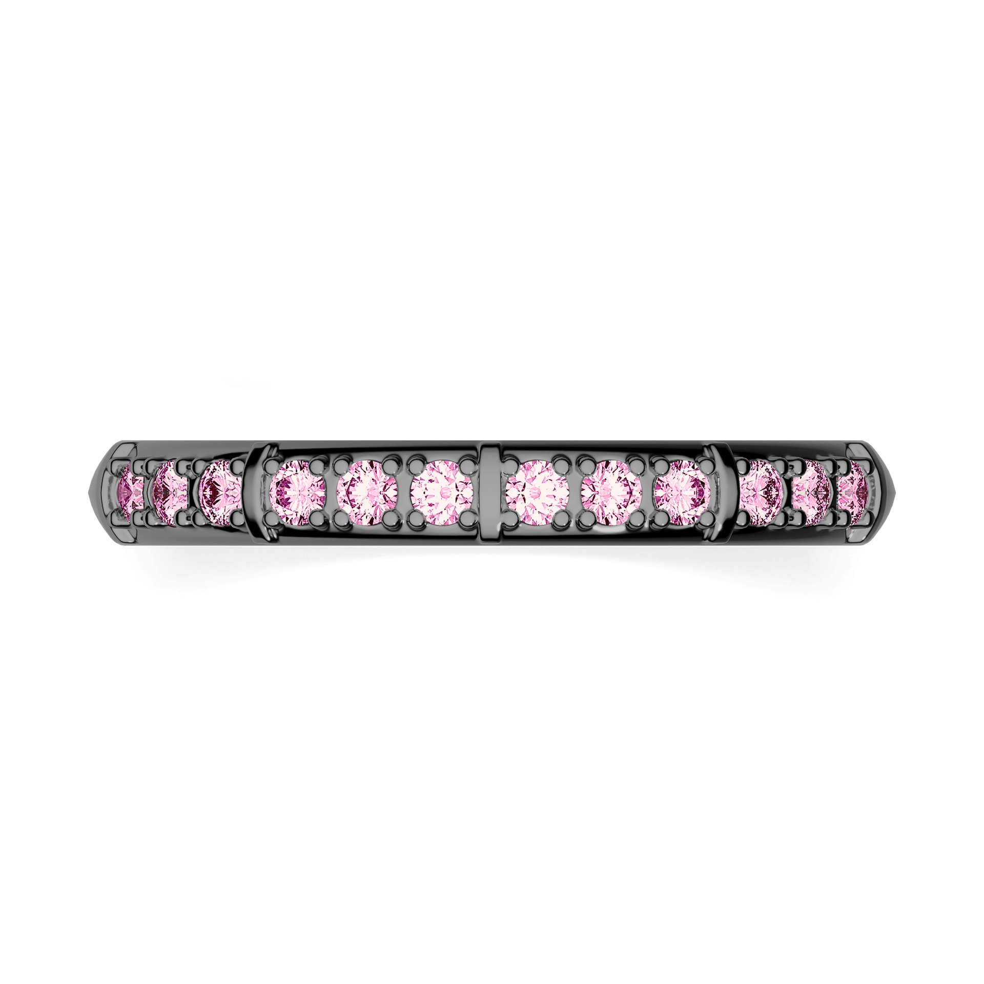 Dostawka Beauty z czarnego złota z różowym diamentem 0,18ct