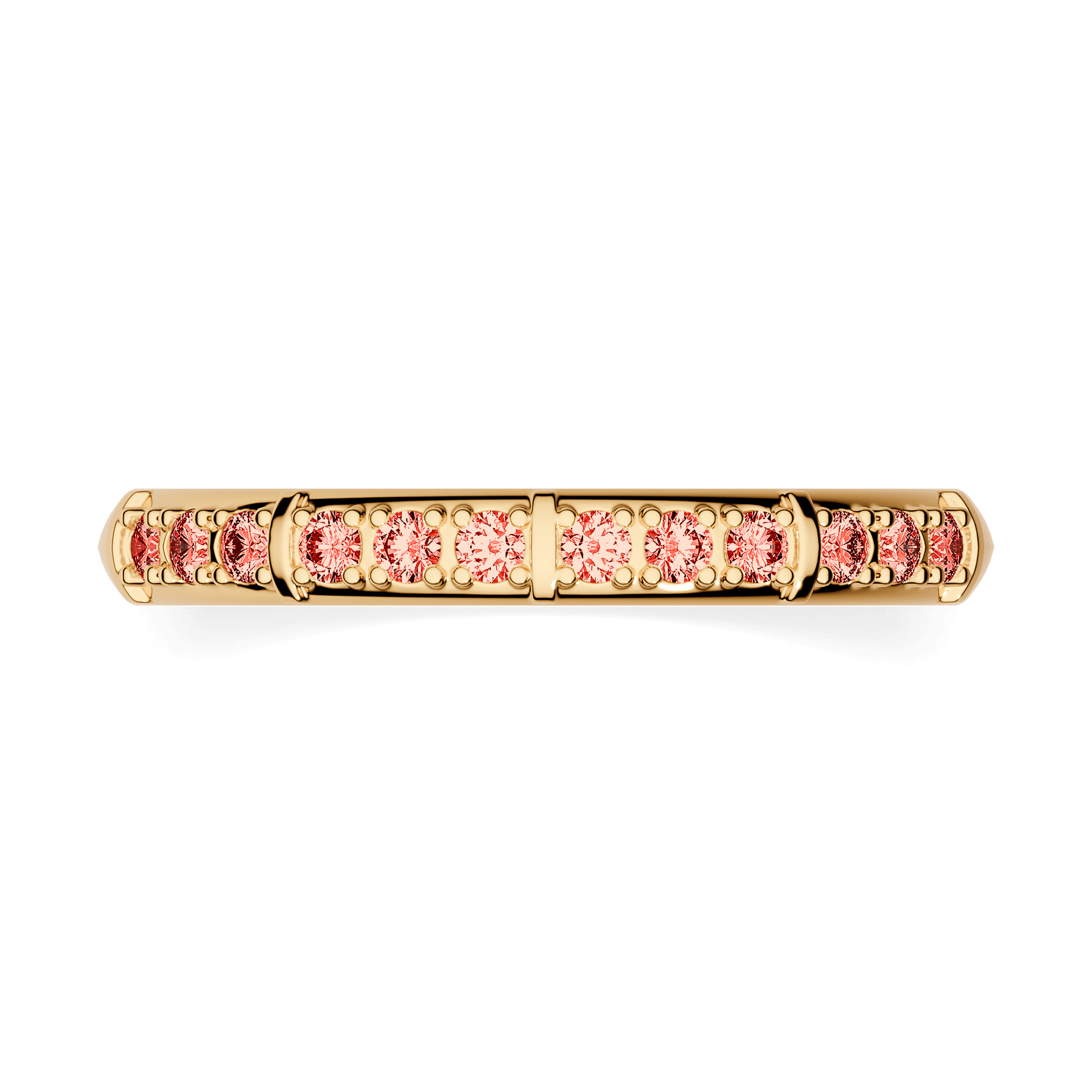Dostawka Beauty z żółtego złota z czerwonym diamentem 0,18ct