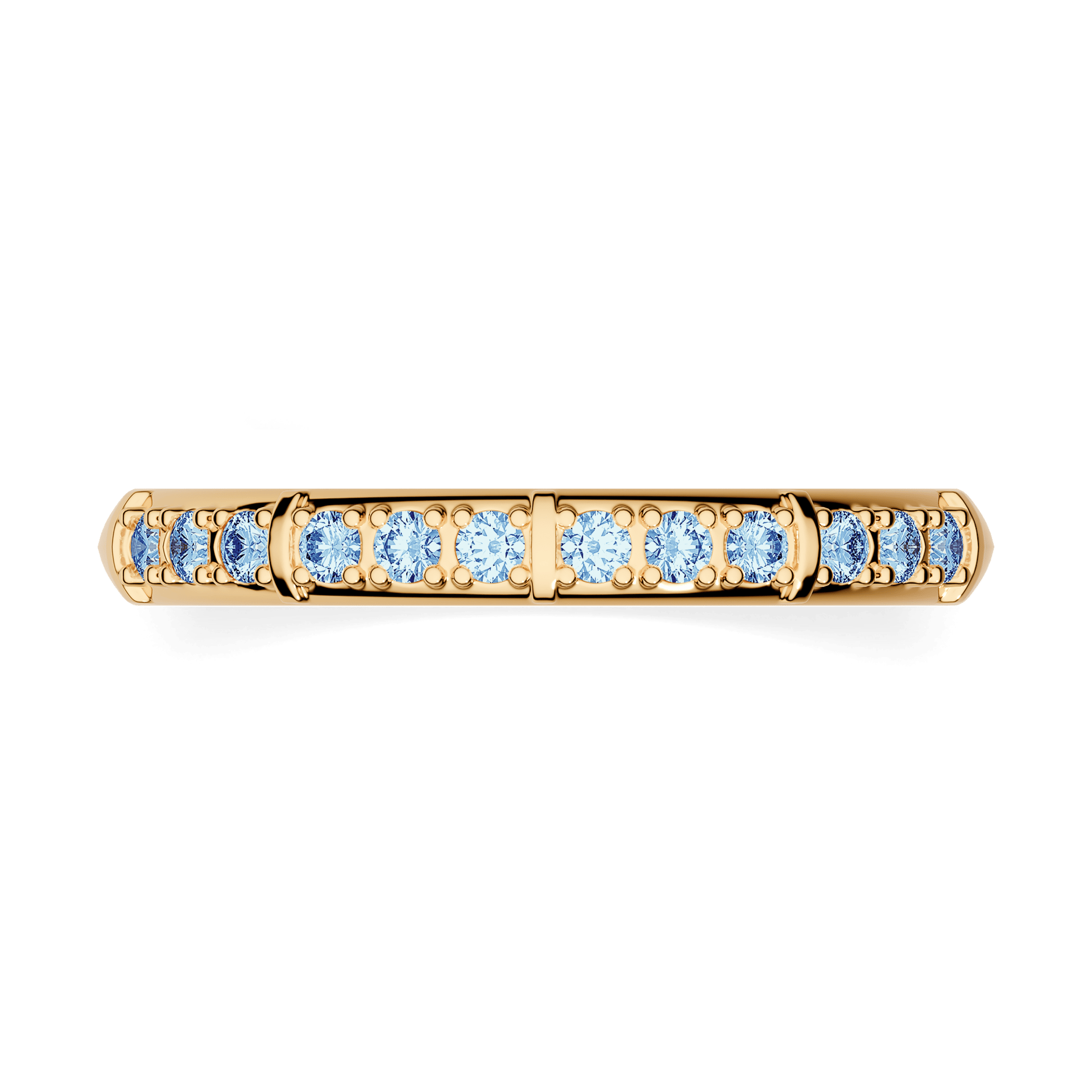 Dostawka Beauty z żółtego złota z niebieskim diamentem 0,18ct