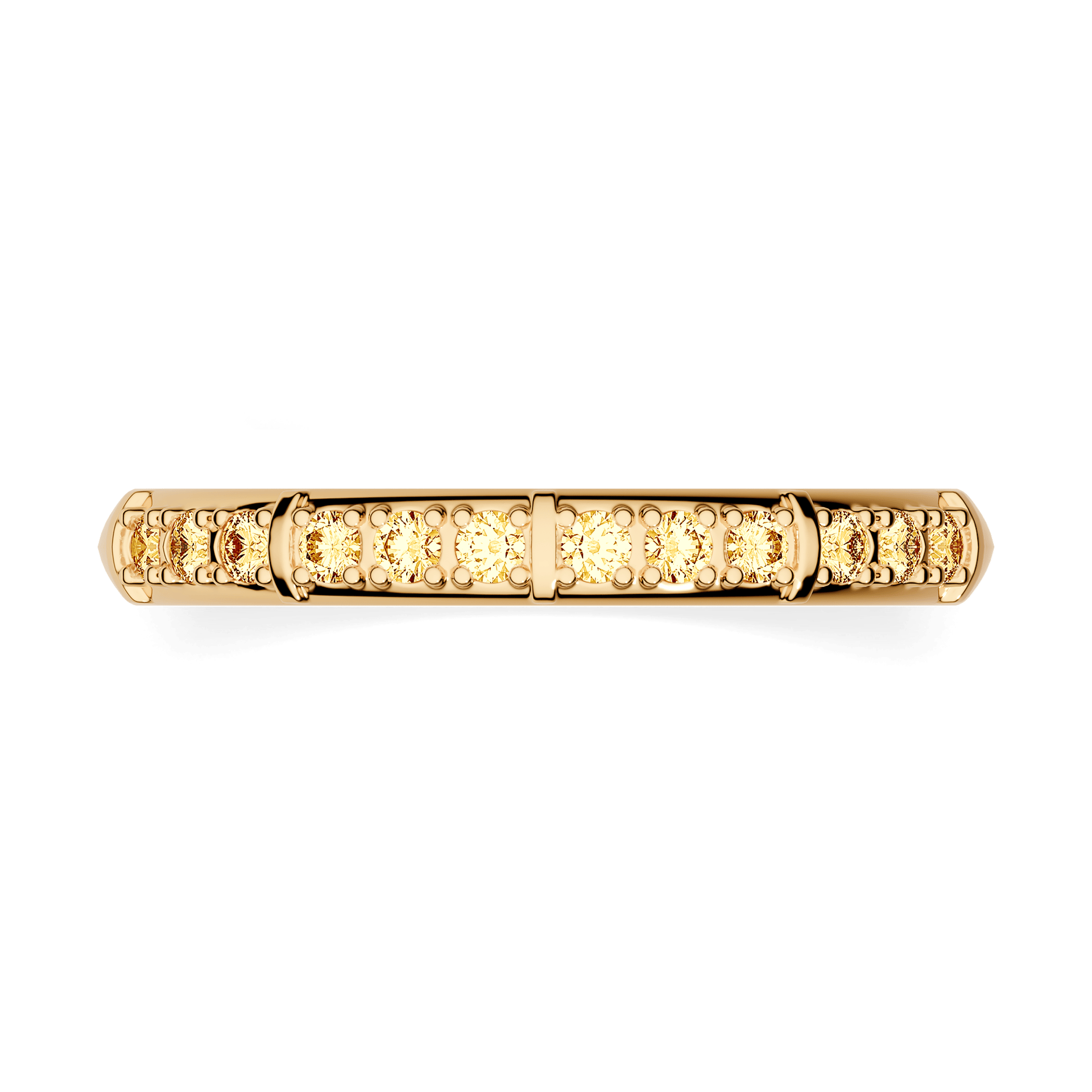Dostawka Beauty z żółtego złota z żółtym diamentem 0,18ct