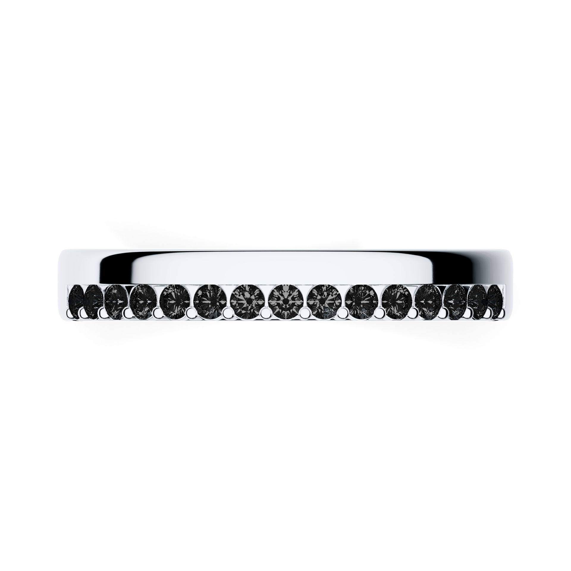 Dostawka Daisy z białego złota z czarnym diamentem 0,22ct