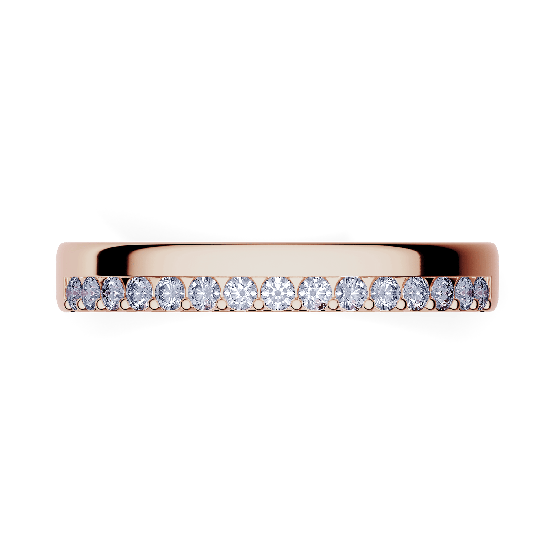 Dostawka Daisy z różowego złota z diamentem naturalnym 0,22ct