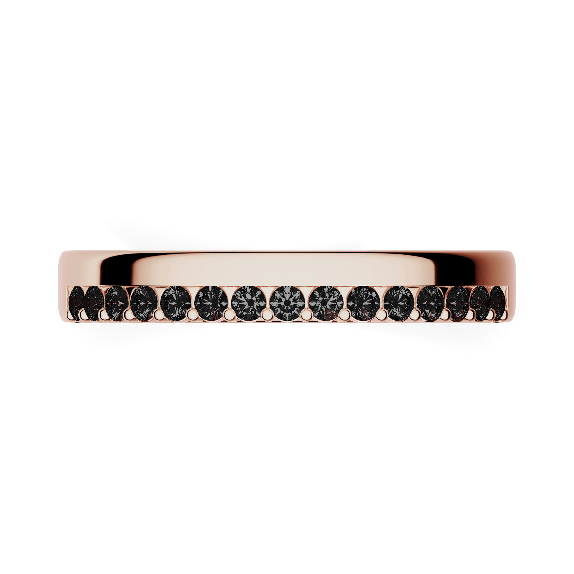 Dostawka Daisy z różowego złota z czarnym diamentem 0,22ct