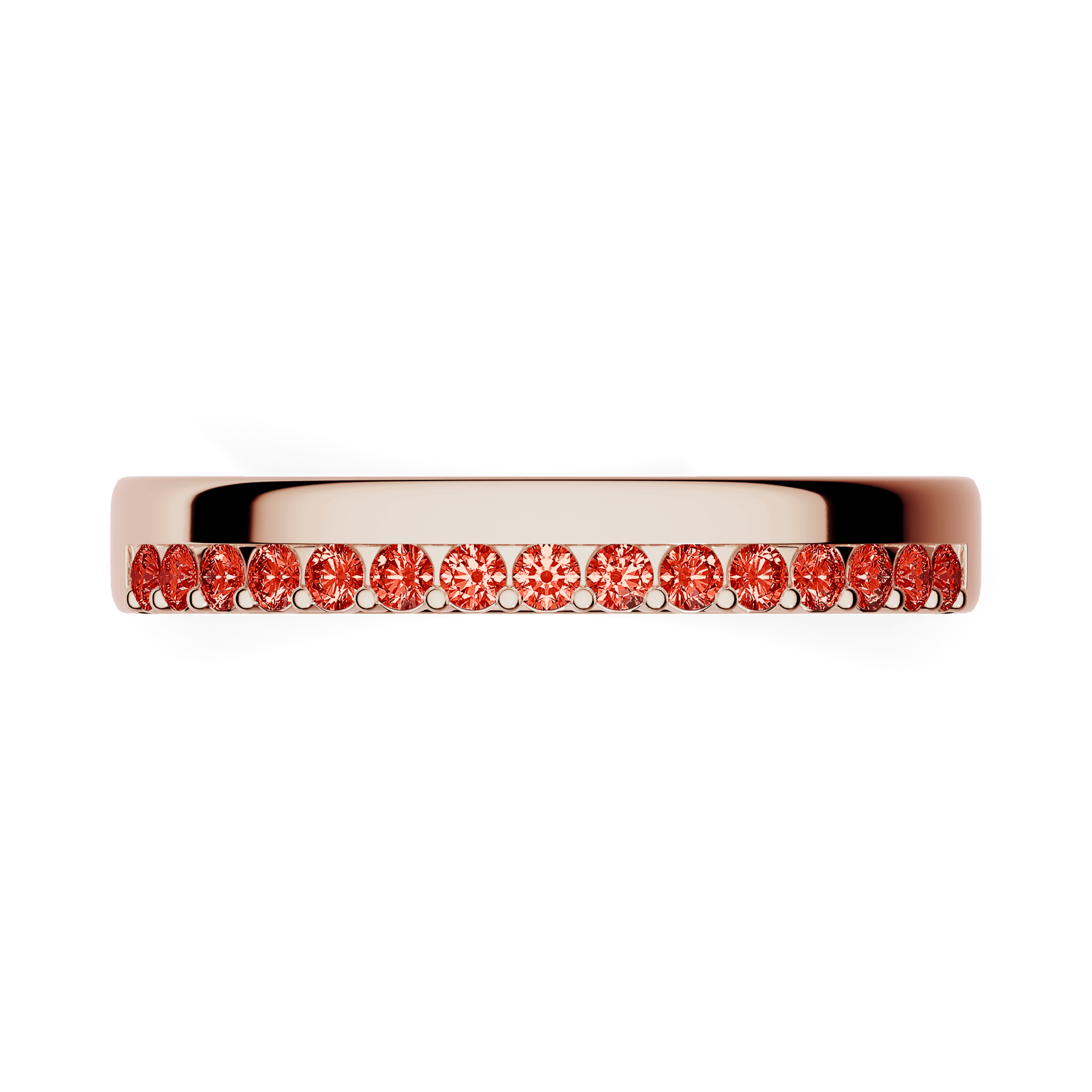 Dostawka Daisy z różowego złota z czerwonym diamentem 0,22ct