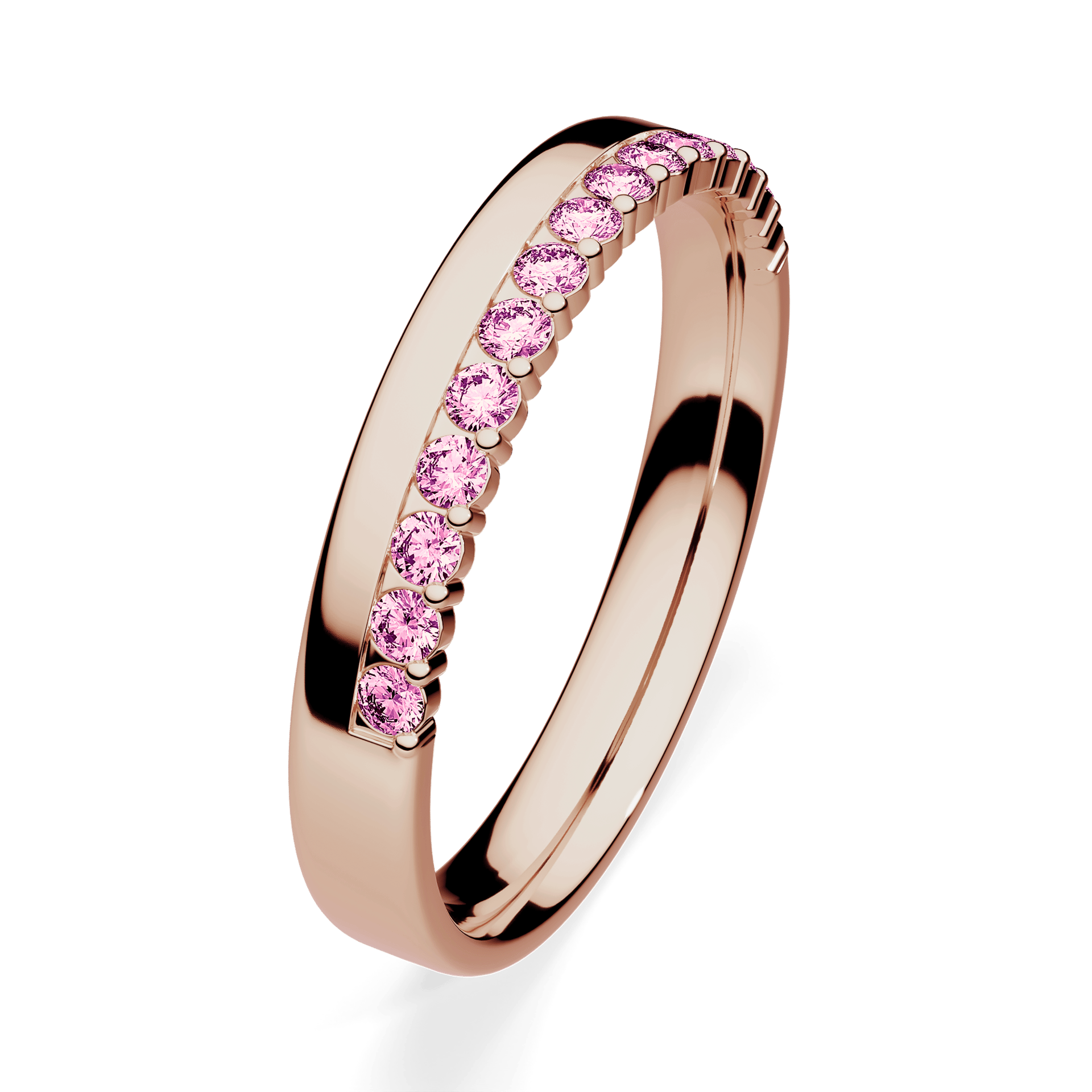 Dostawka Daisy z różowego złota z różowym diamentem 0,22ct