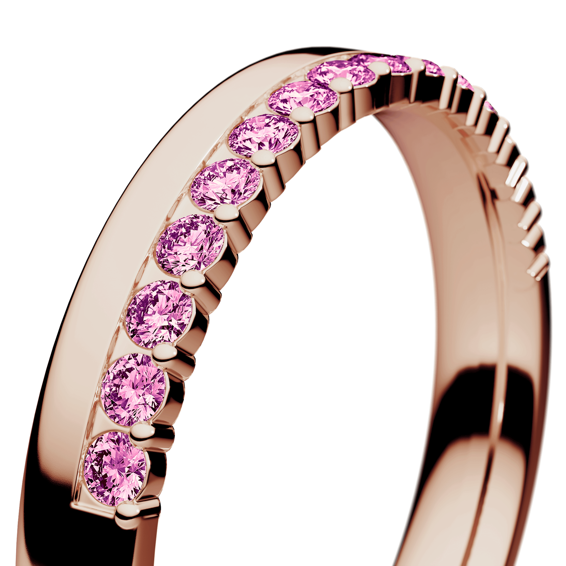 Dostawka Daisy z różowego złota z różowym diamentem 0,22ct