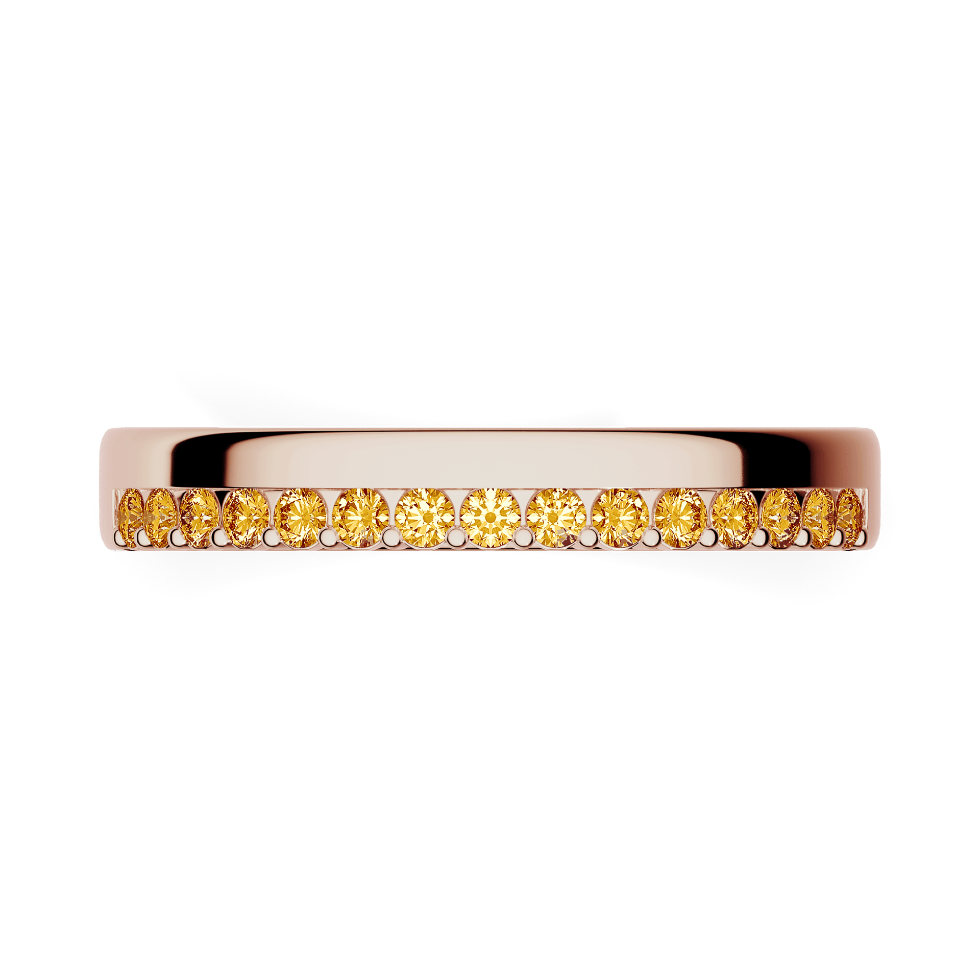 Dostawka Daisy z różowego złota z żółtym diamentem 0,22ct