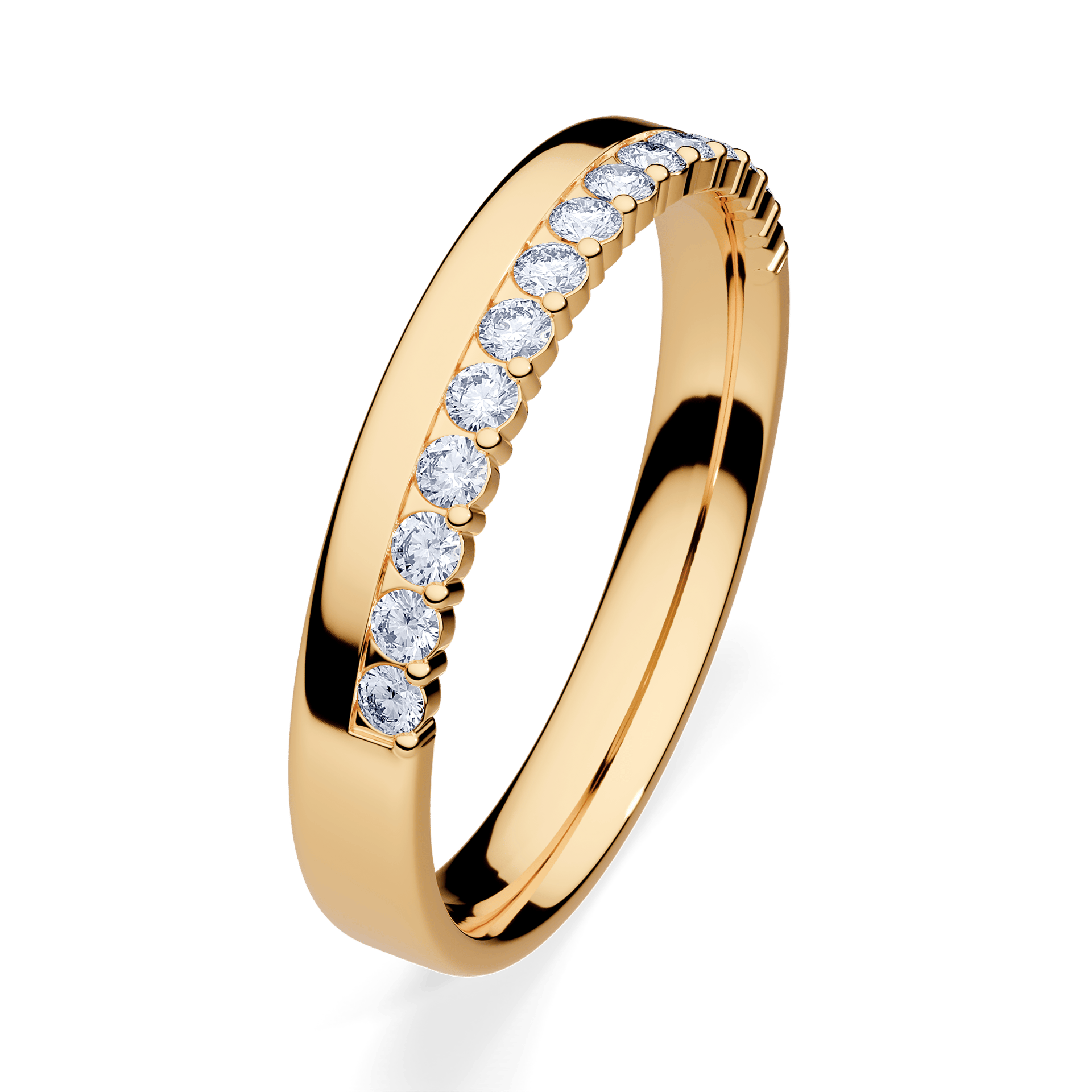 Dostawka Daisy z żółtego złota z diamentem naturalnym 0,22ct