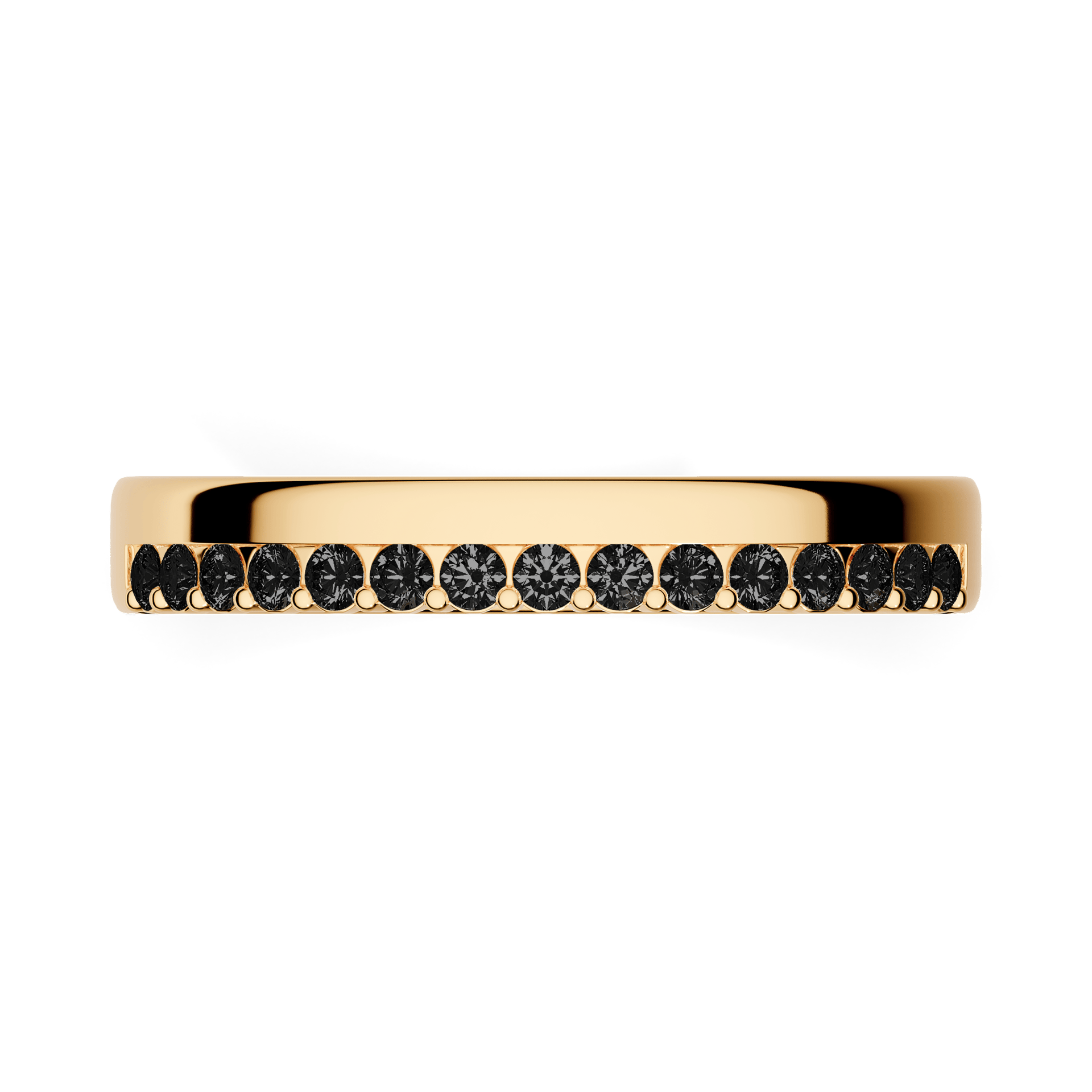 Dostawka Daisy z żółtego złota z czarnym diamentem 0,22ct