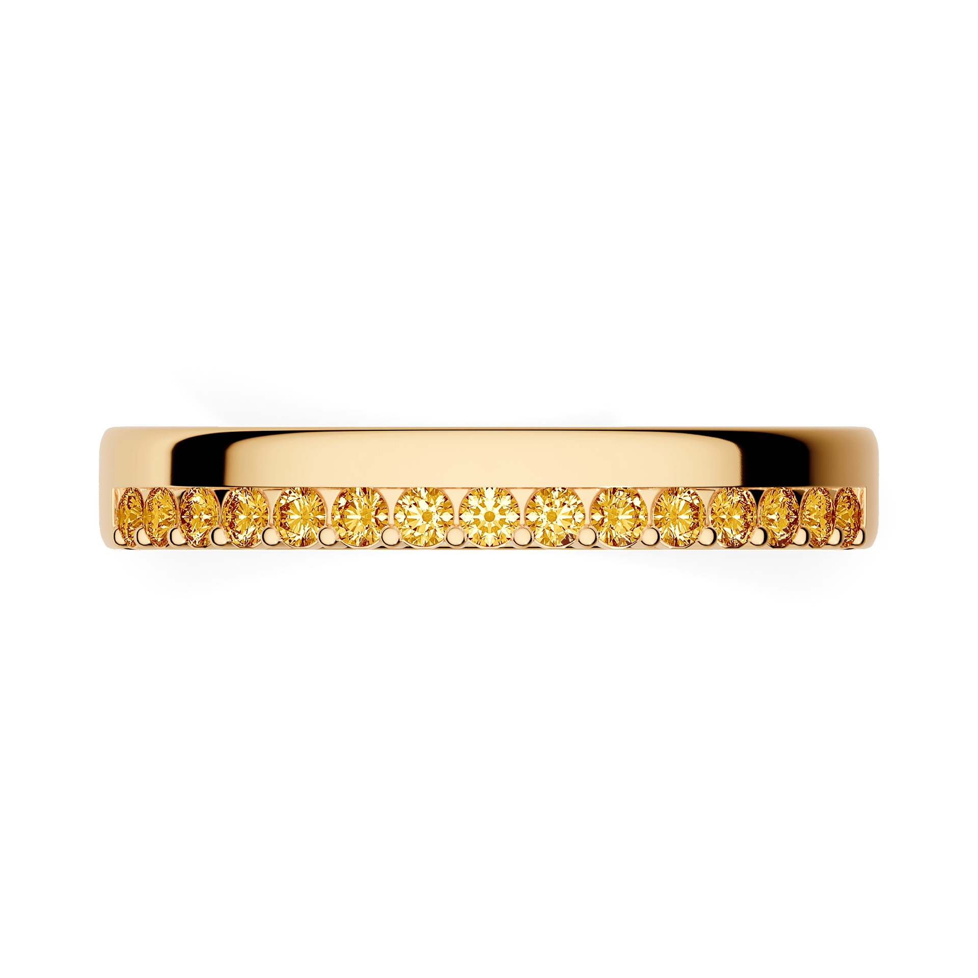 Dostawka Daisy z żółtego złota z żółtym diamentem 0,22ct