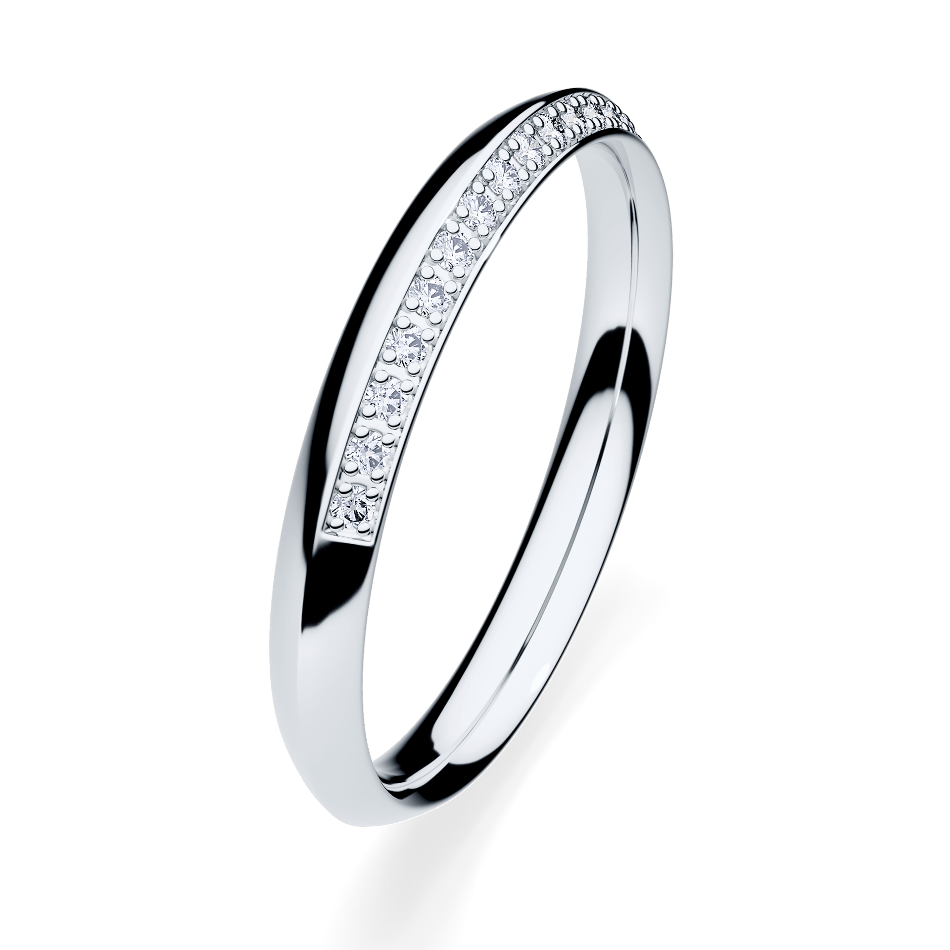 Dostawka Angel z białego złota z diamentem naturalnym 0,08ct