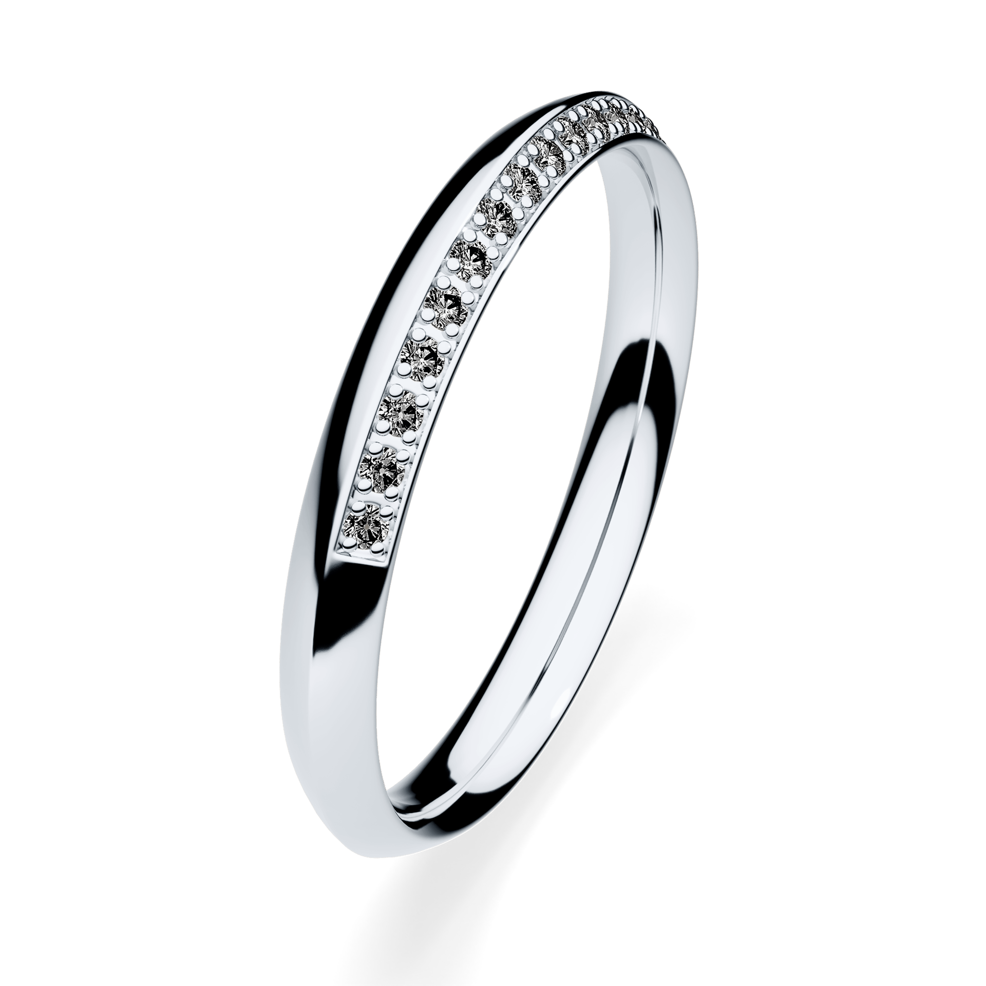 Dostawka Angel z białego złota z czarnym diamentem 0,08ct