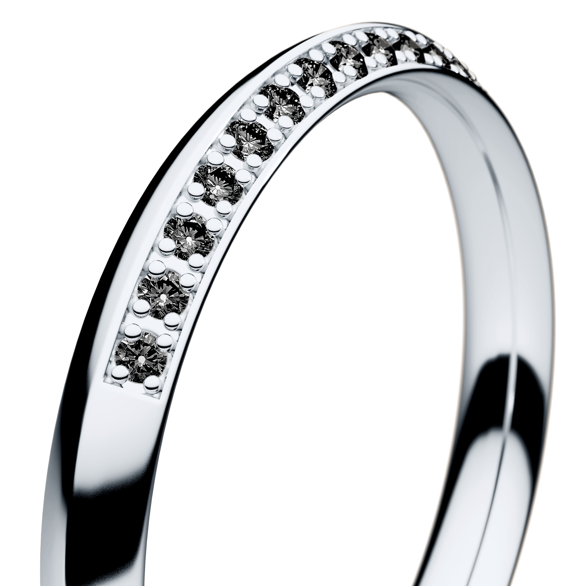 Dostawka Angel z białego złota z czarnym diamentem 0,08ct