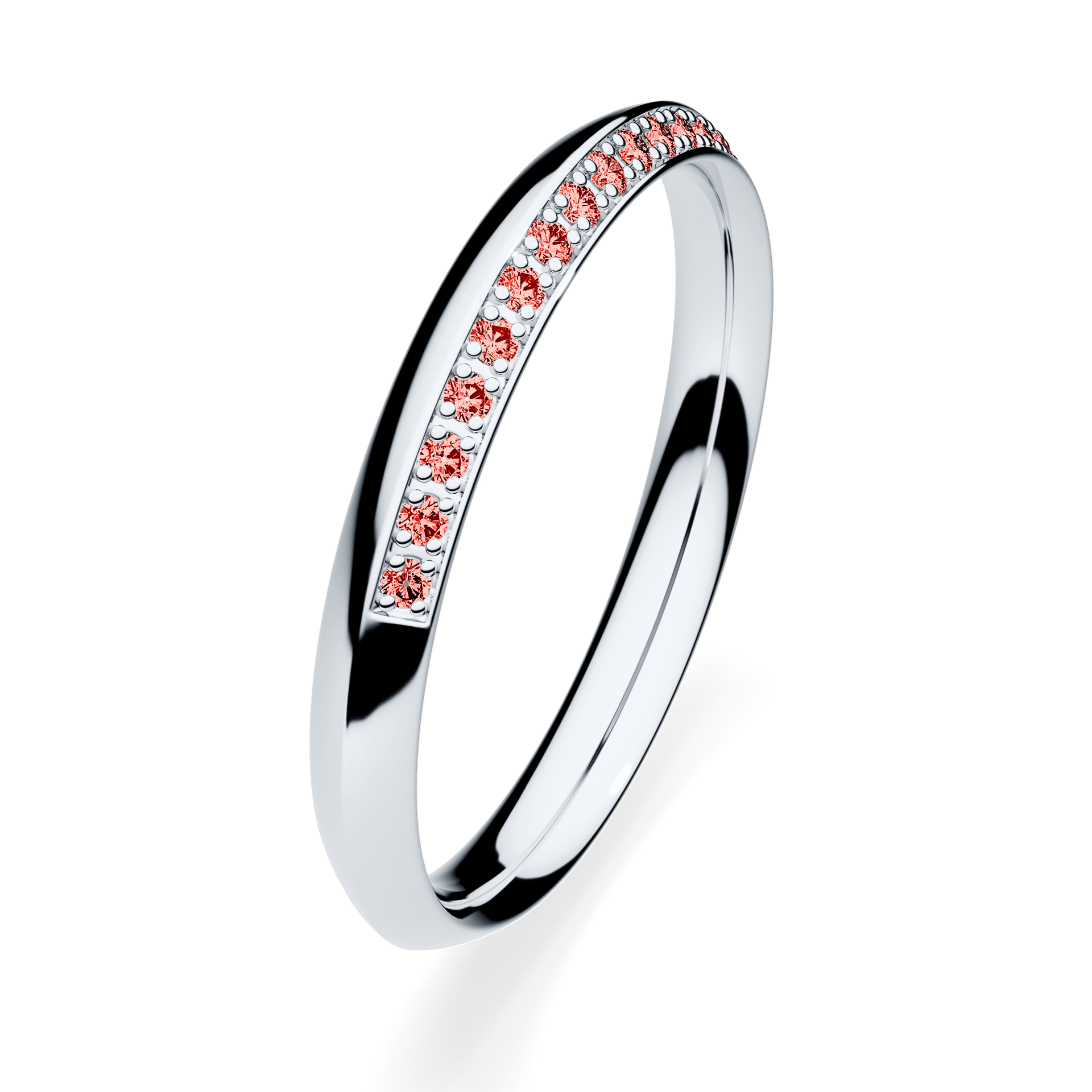 Dostawka Angel z białego złota z czerwonym diamentem 0,08ct