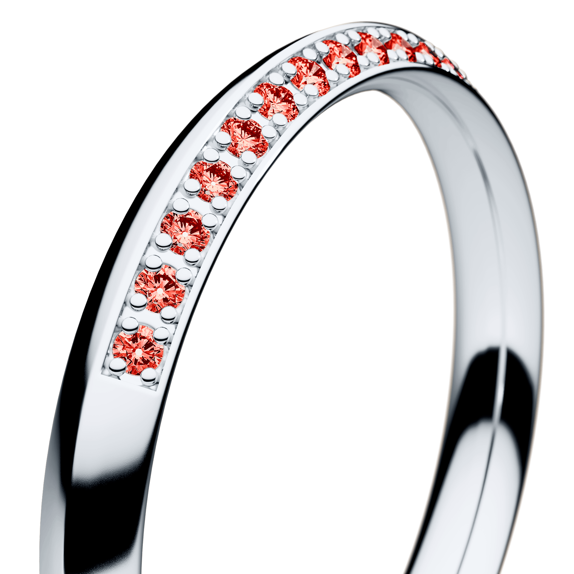 Dostawka Angel z białego złota z czerwonym diamentem 0,08ct