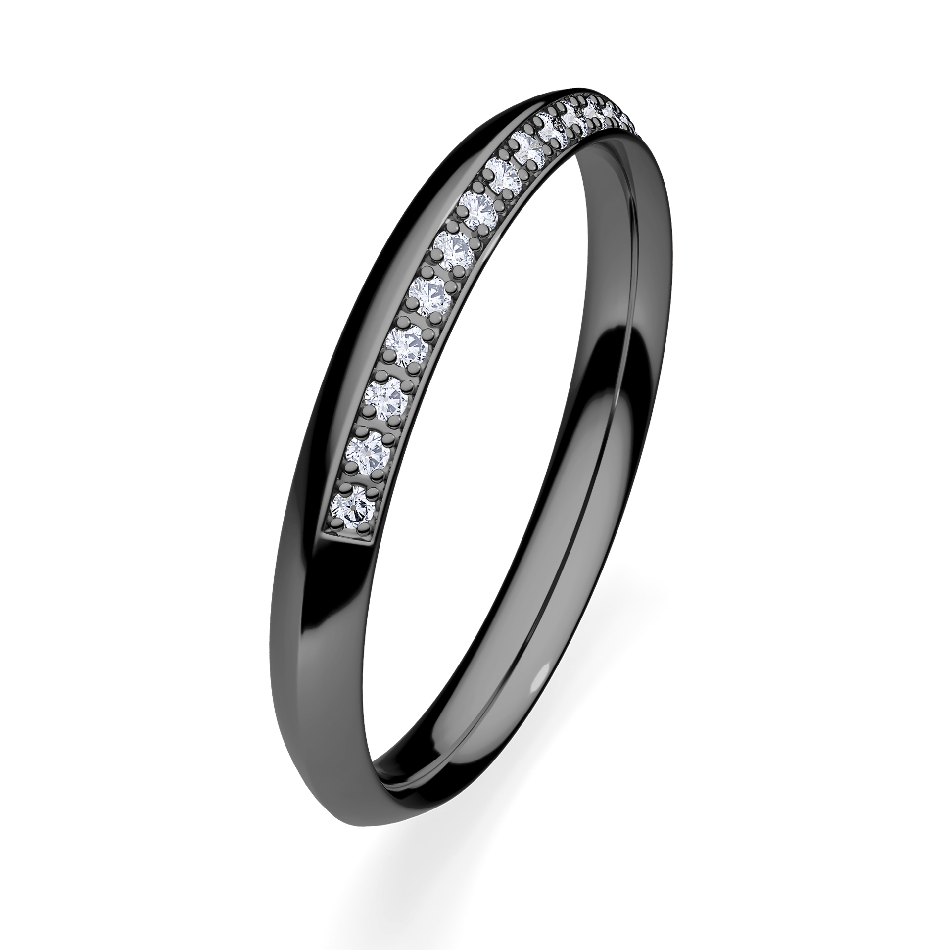 Dostawka Angel z czarnego złota z diamentem naturalnym 0,08ct