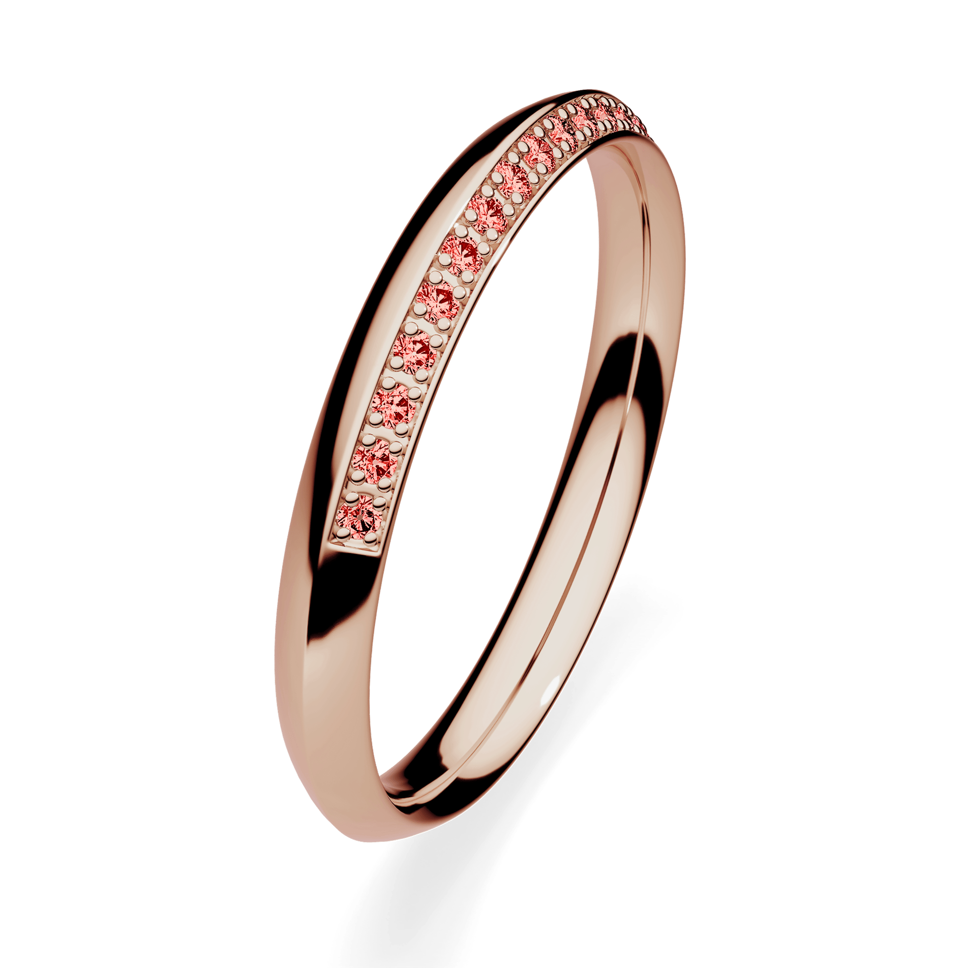 Dostawka Angel z różowego złota z czerwonym diamentem 0,08ct