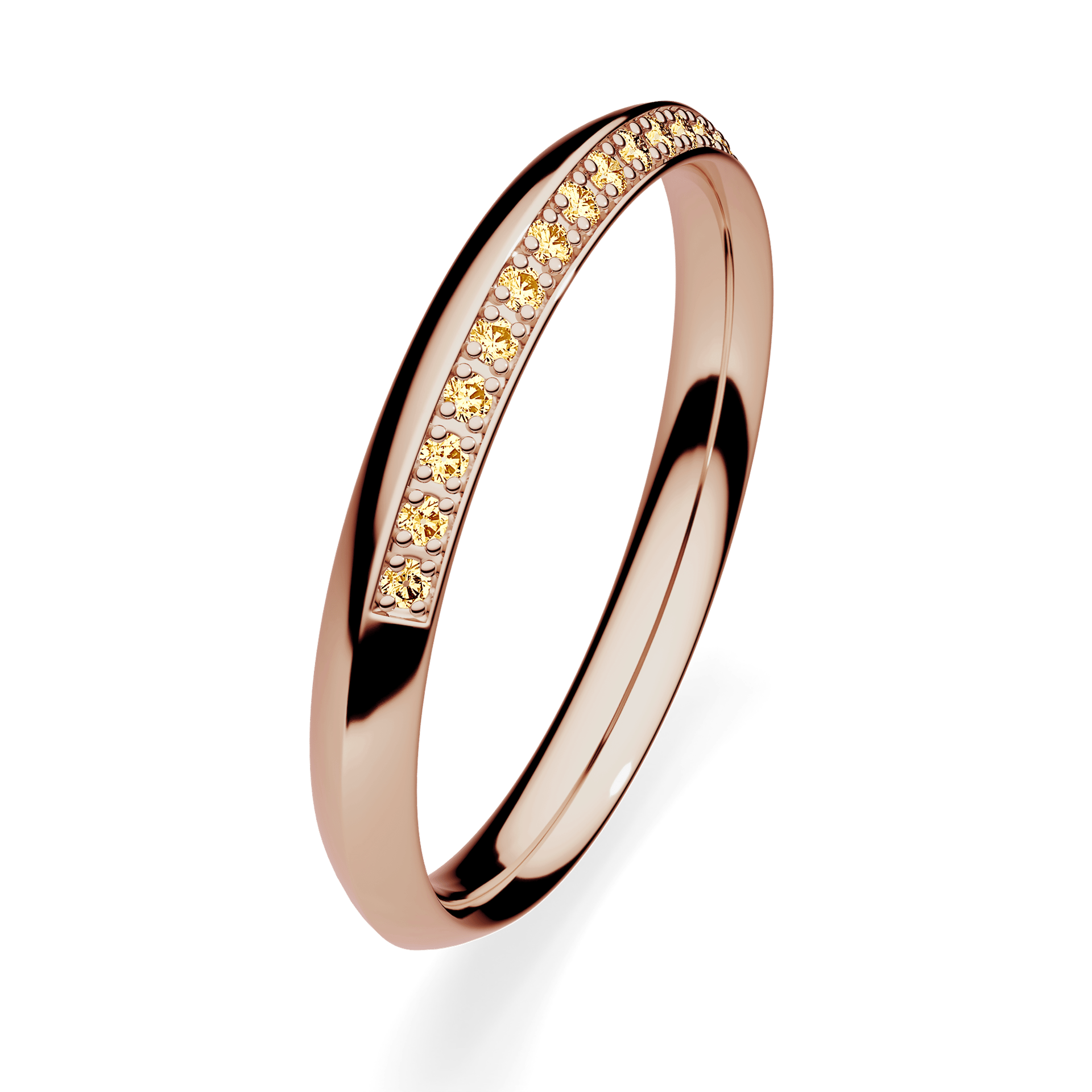 Dostawka Angel z różowego złota z żółtym diamentem 0,08ct