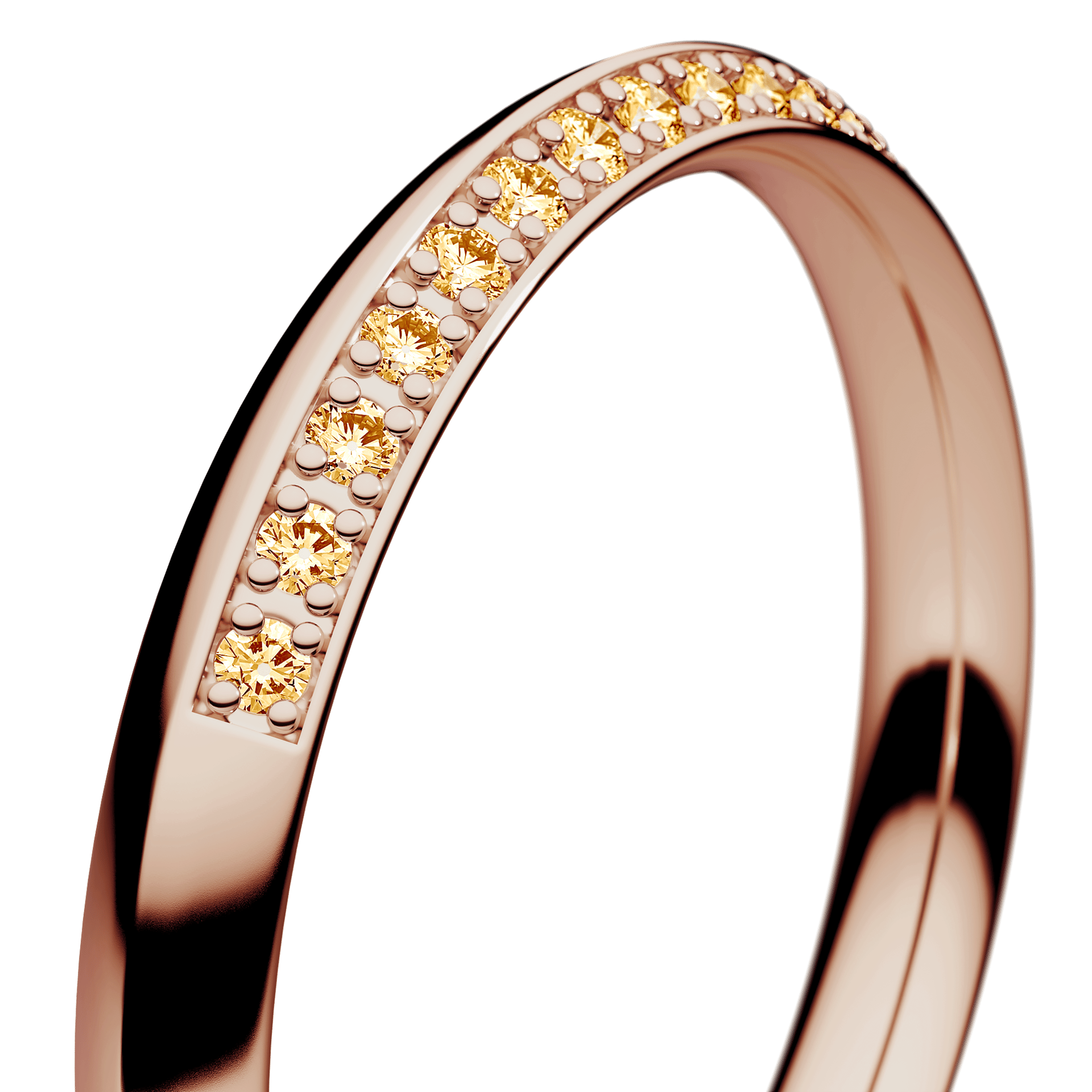 Dostawka Angel z różowego złota z żółtym diamentem 0,08ct