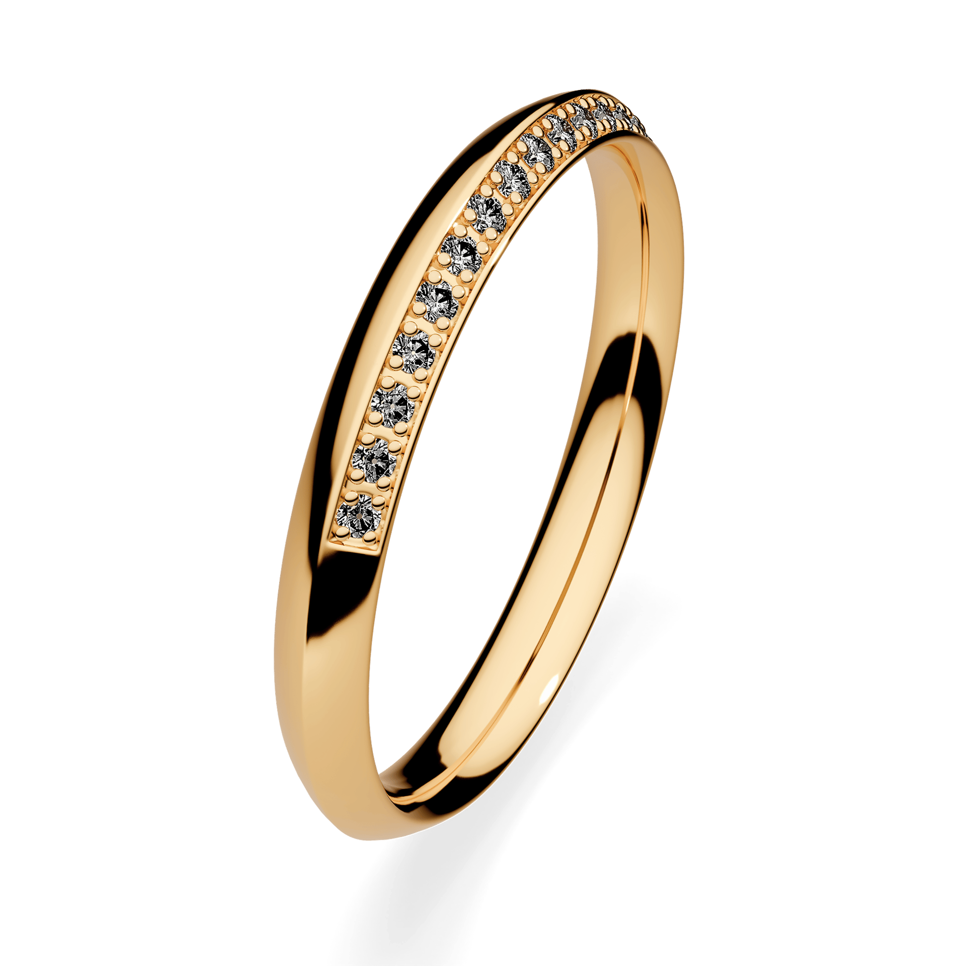 Dostawka Angel z żółtego złota z czarnym diamentem 0,08ct