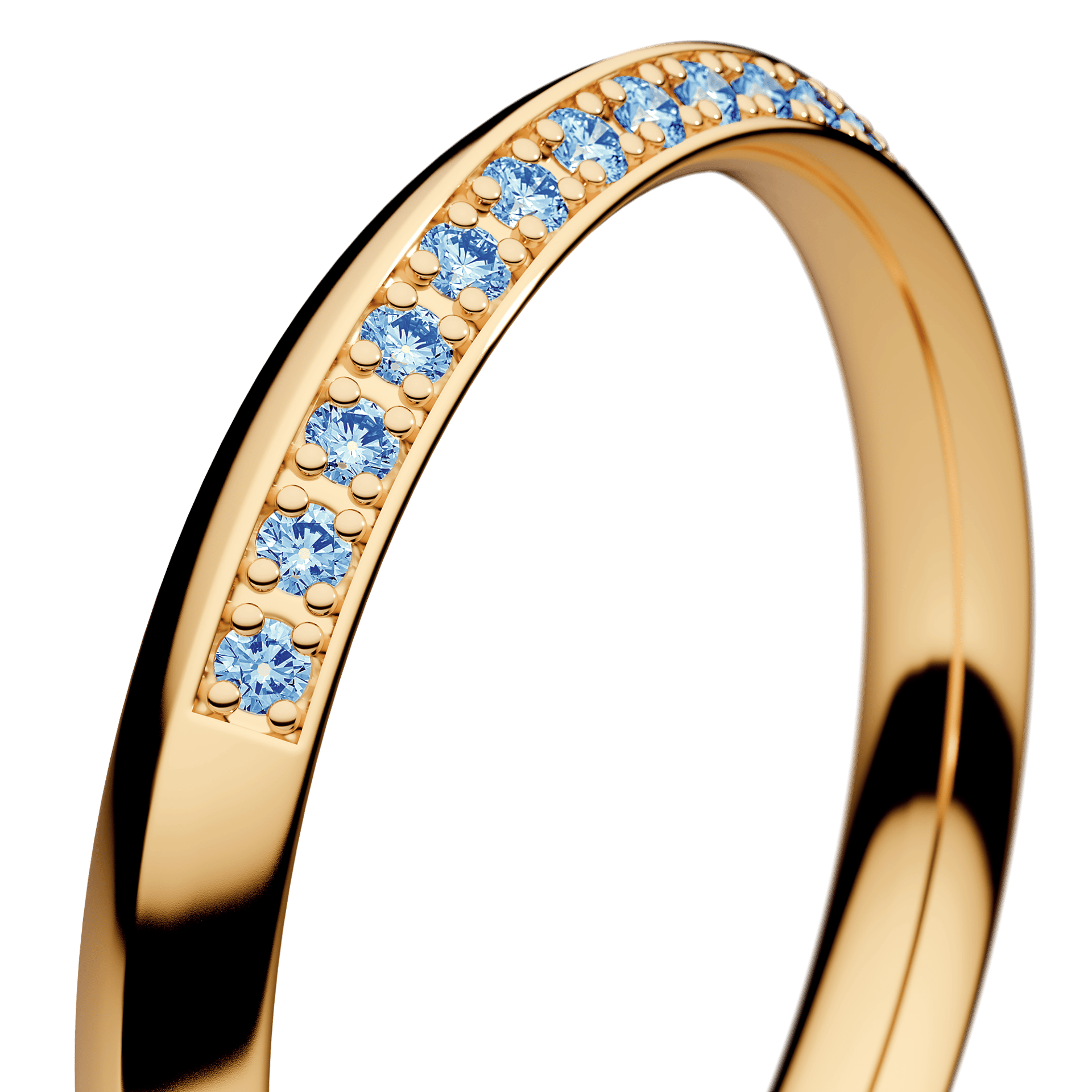 Dostawka Angel z żółtego złota z niebieskim diamentem 0,08ct