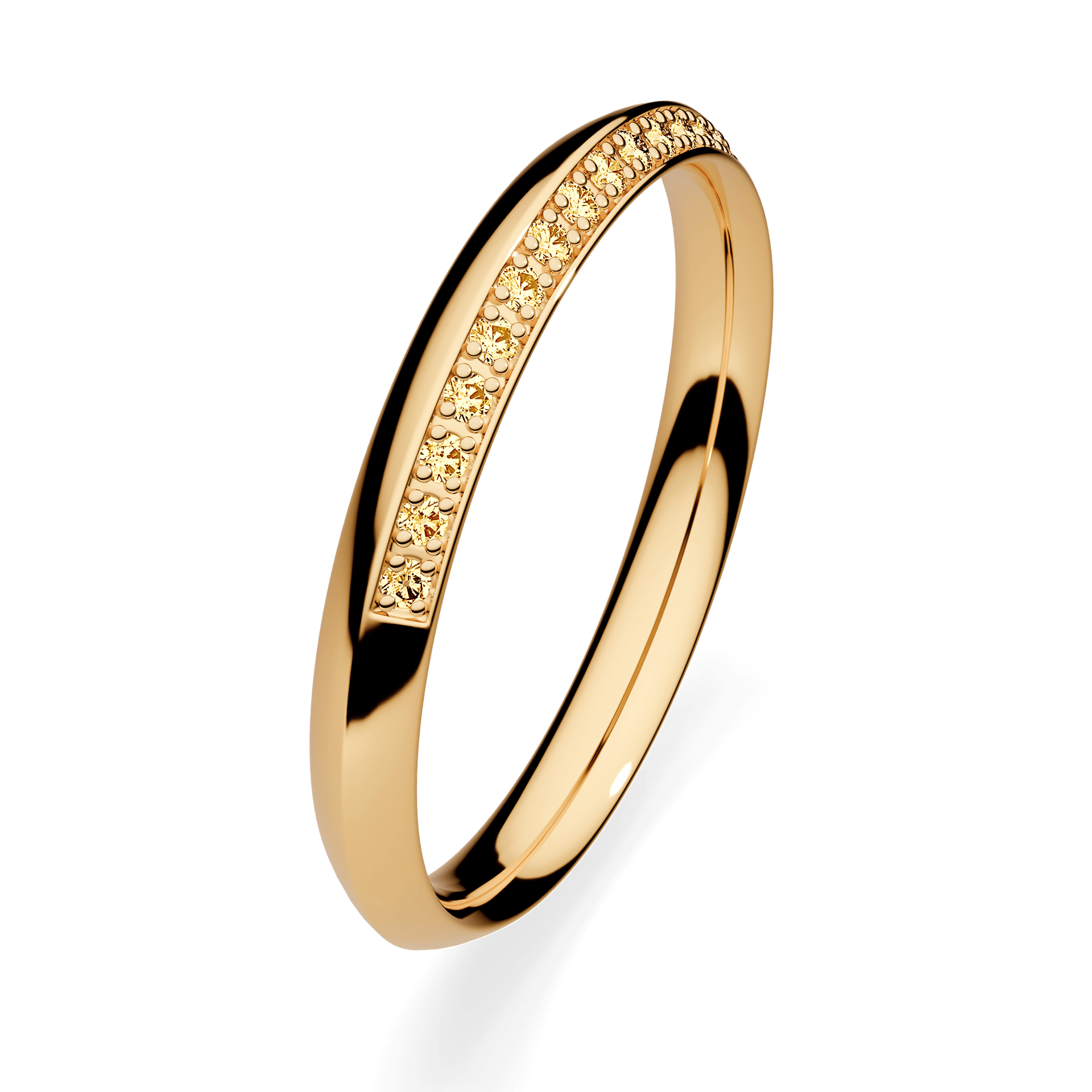 Dostawka Angel z żółtego złota z żółtym diamentem 0,08ct