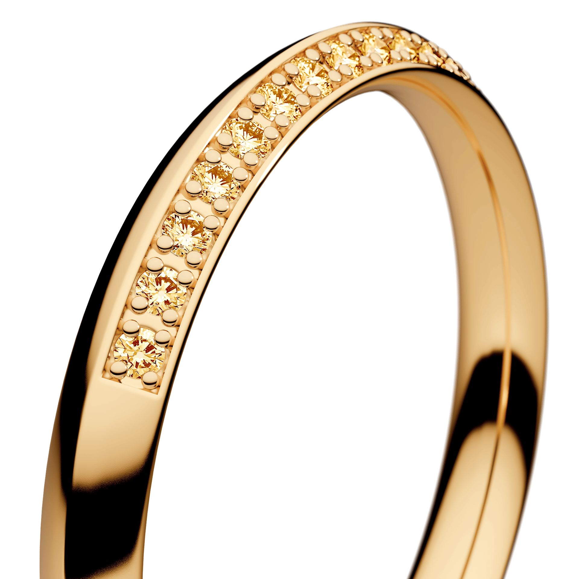 Dostawka Angel z żółtego złota z żółtym diamentem 0,08ct